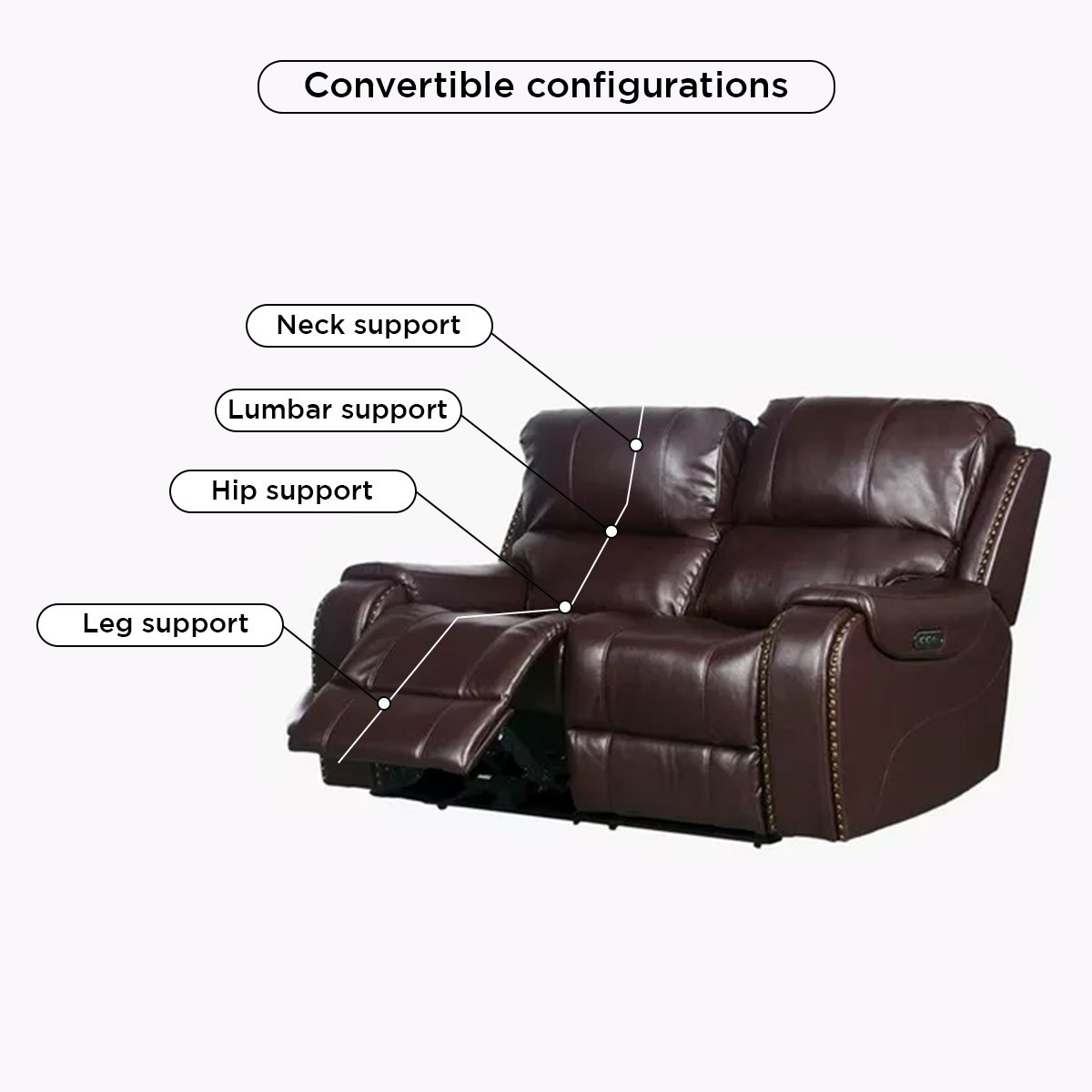 Brantford Dual Electric Power 2-Seater Faux Leather Recliner with Headrest-hbxfurniture-sofasandarmchairs-reclinersofas-image-6