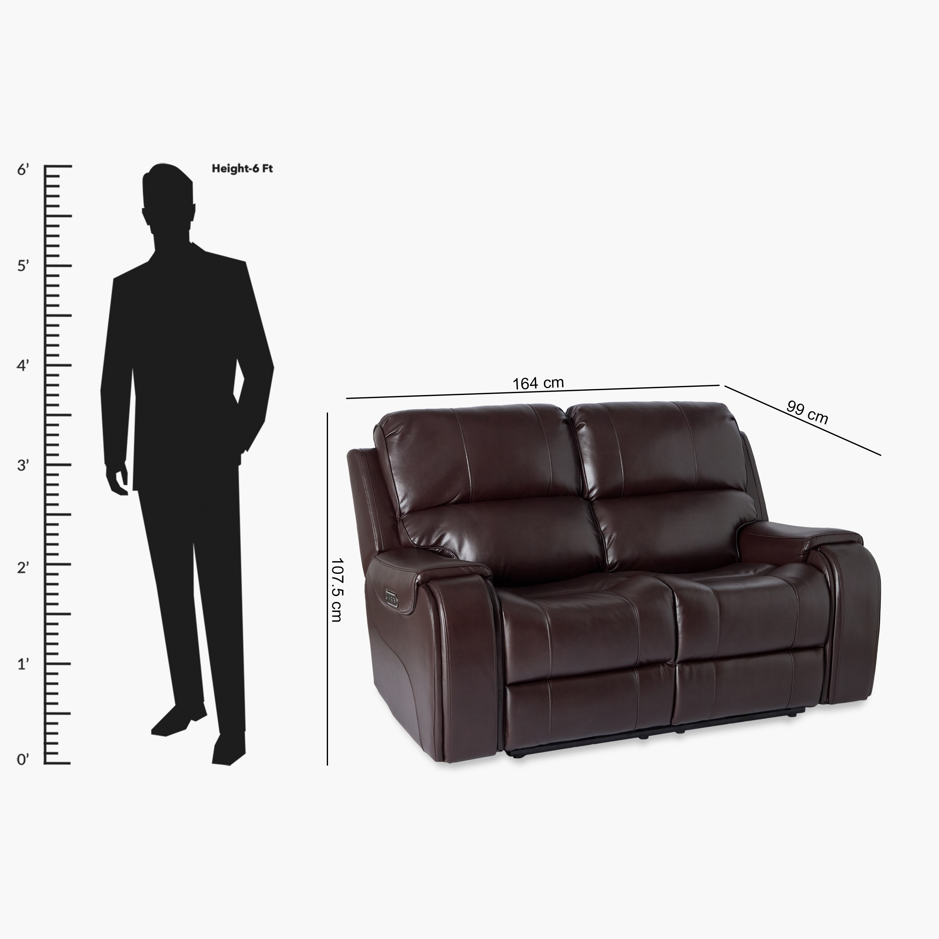 Brantford Dual Electric Power 2-Seater Faux Leather Recliner with Headrest-hbxfurniture-sofasandarmchairs-reclinersofas-image-20