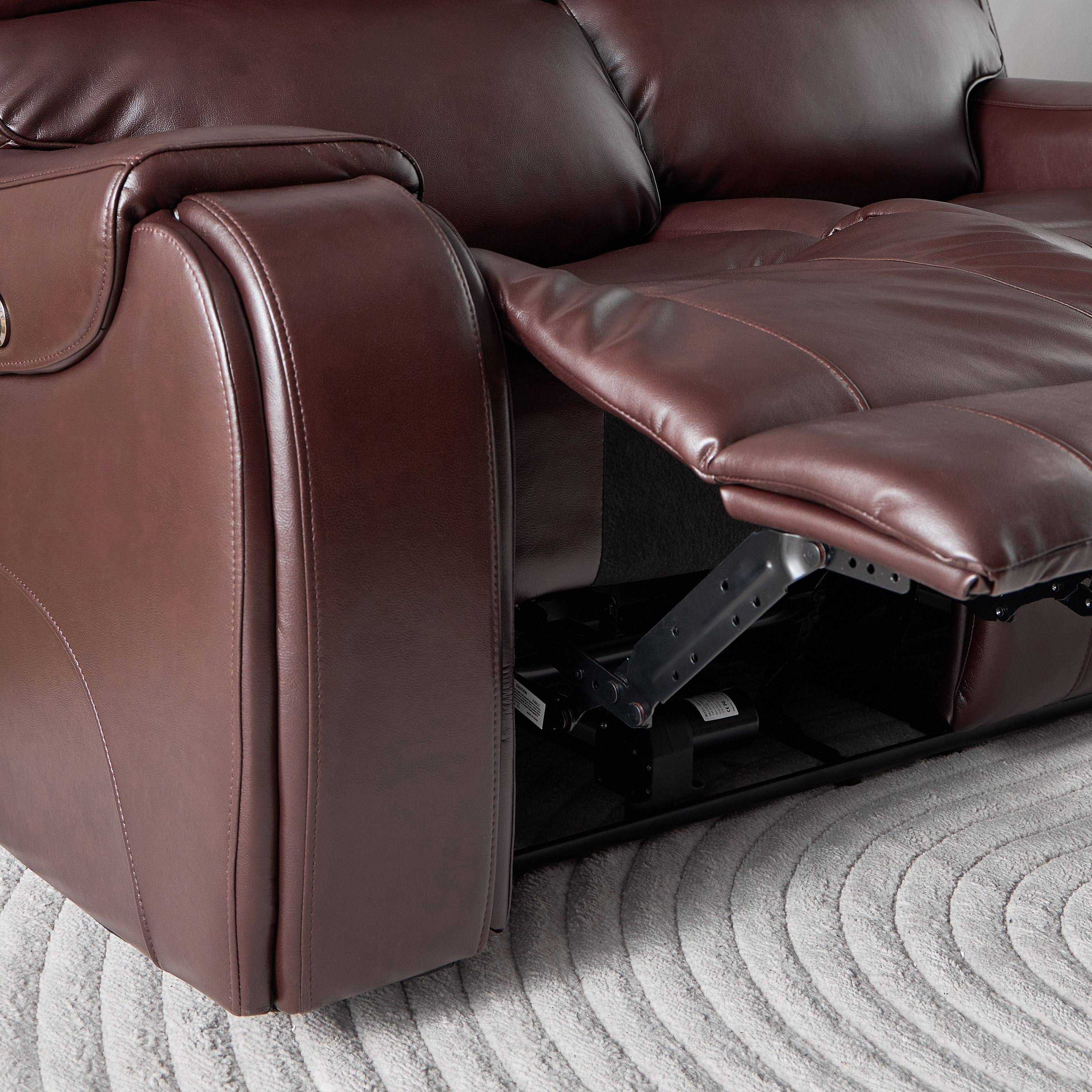 Brantford Dual Electric Power 2-Seater Faux Leather Recliner with Headrest-hbxfurniture-sofasandarmchairs-reclinersofas-image-7