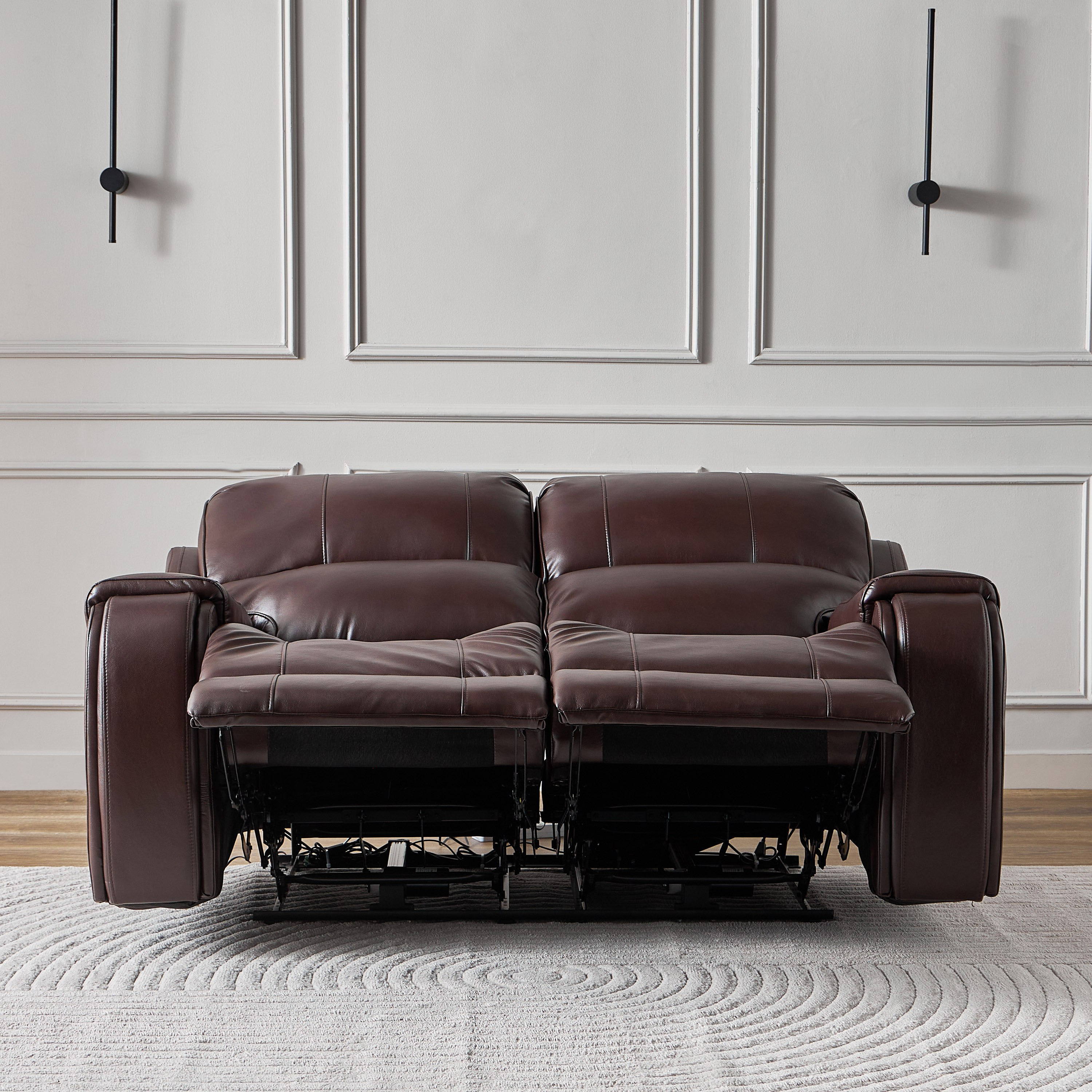 Brantford Dual Electric Power 2-Seater Faux Leather Recliner with Headrest-hbxfurniture-sofasandarmchairs-reclinersofas-image-11