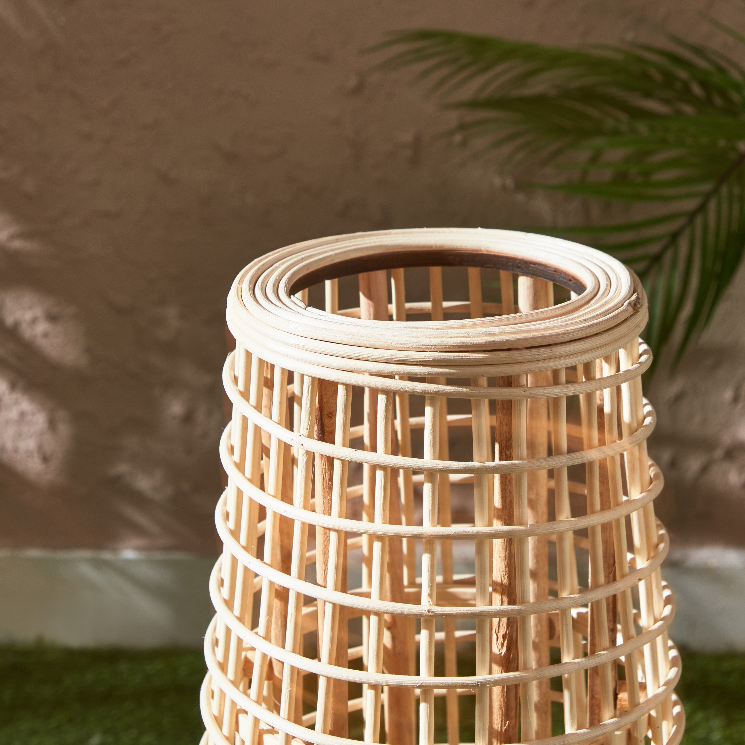 Deckar Bamboo Rattan and Wood Lantern with Glass Votive-hbxdecorandfurnishings-homeaccessories-lanterns-image-3