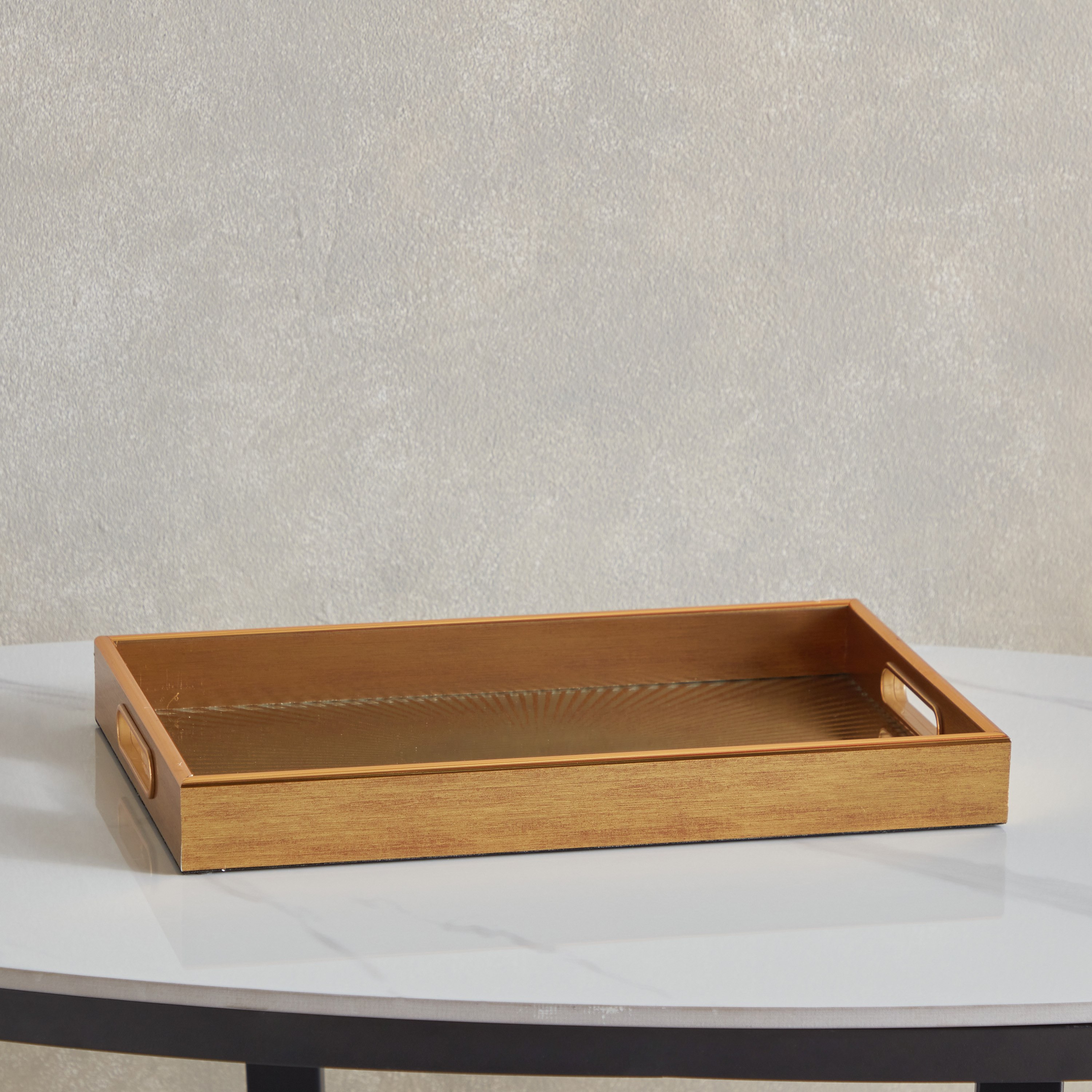 صينية مستطيلة زجاج بطبعات وتشطيب مشرق من كارلا- 25x40x4.5 سم-hbxhomeware-hbxdecorandfurnishings-image-2