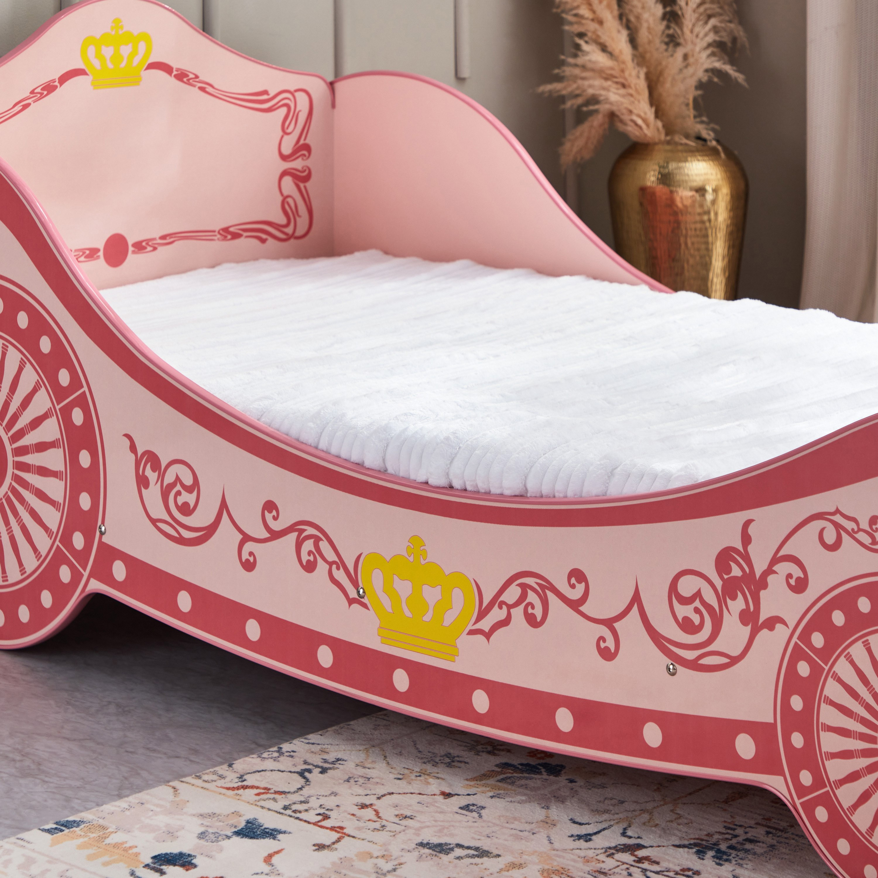Chariot Carriage Single Car Bed - 90x190 cm-hbxfurniture-bedsandbedsets-beds-single-image-7