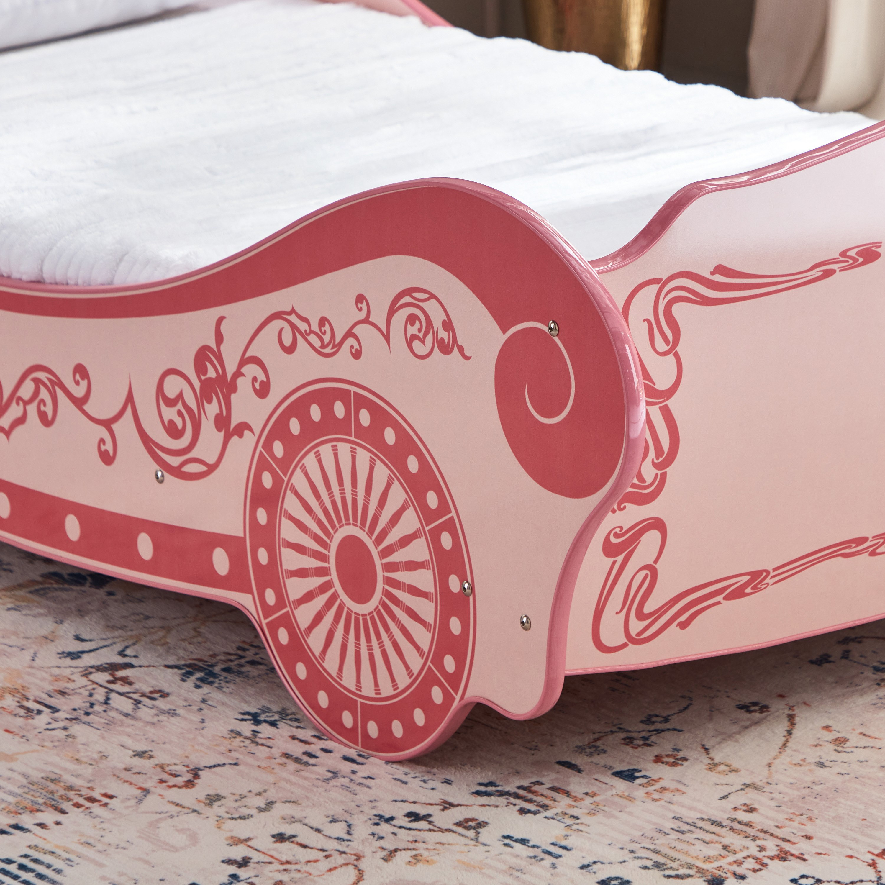Chariot Carriage Single Car Bed - 90x190 cm-hbxfurniture-bedsandbedsets-beds-single-image-8
