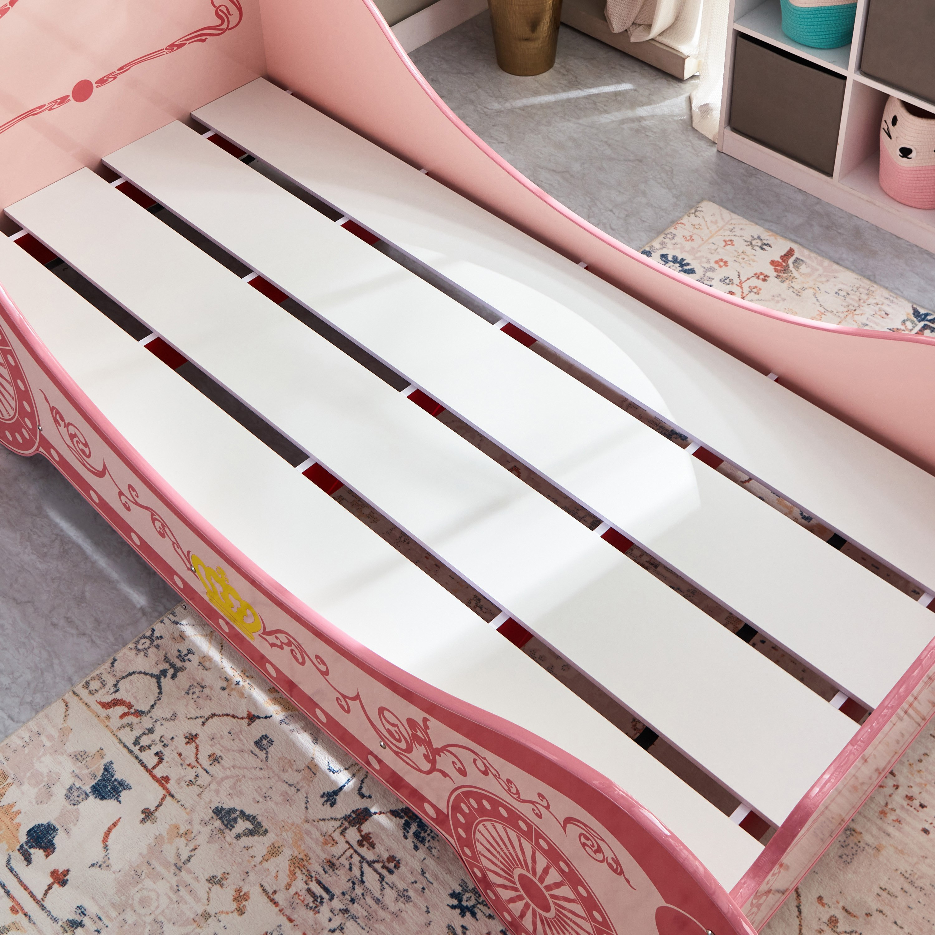 Chariot Carriage Single Car Bed - 90x190 cm-hbxfurniture-bedsandbedsets-beds-single-image-9