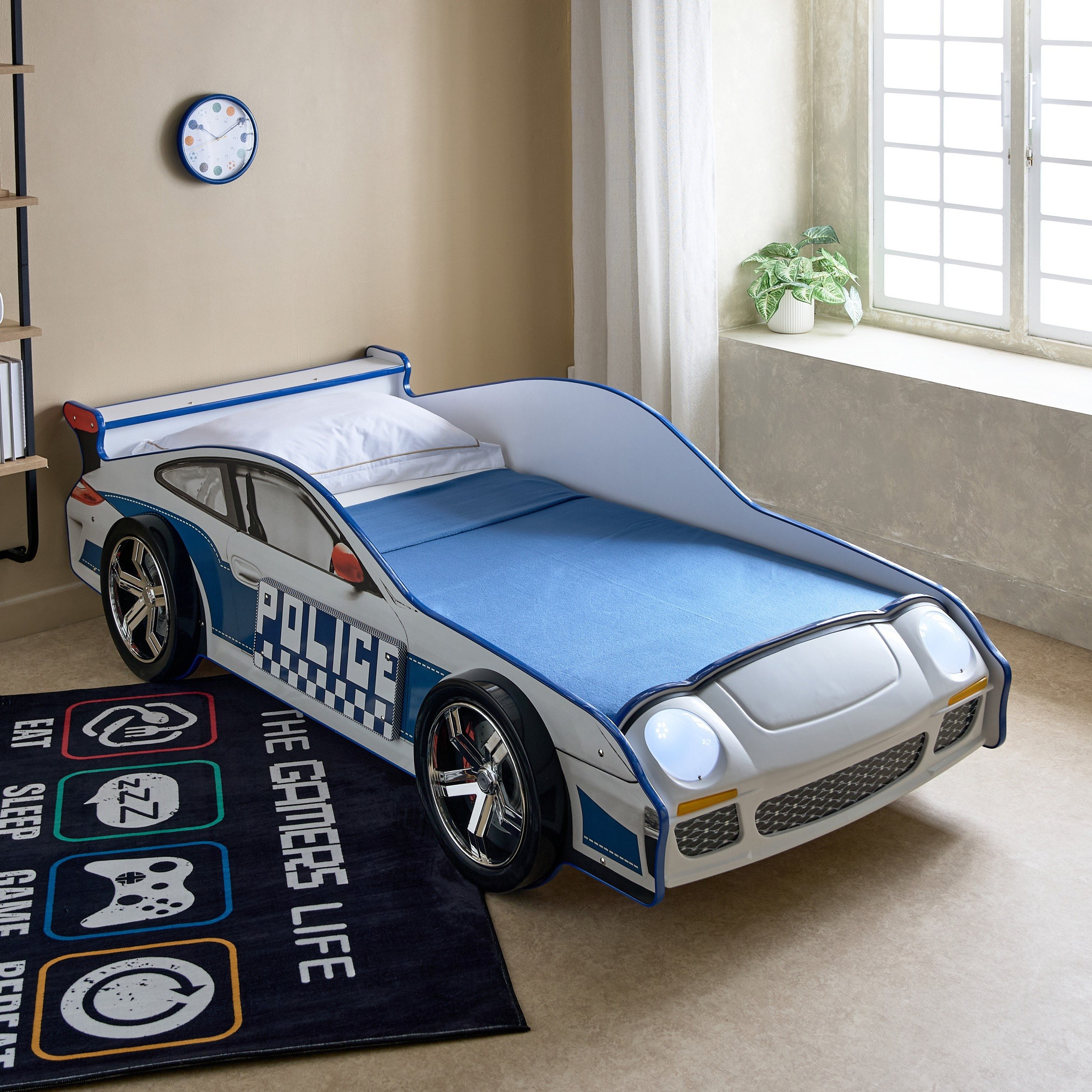 سرير سيارة فردي من سكوتلند بوليس - 90x190 سم-hbxfurniture-bedsandbedsets-beds-single-image-1