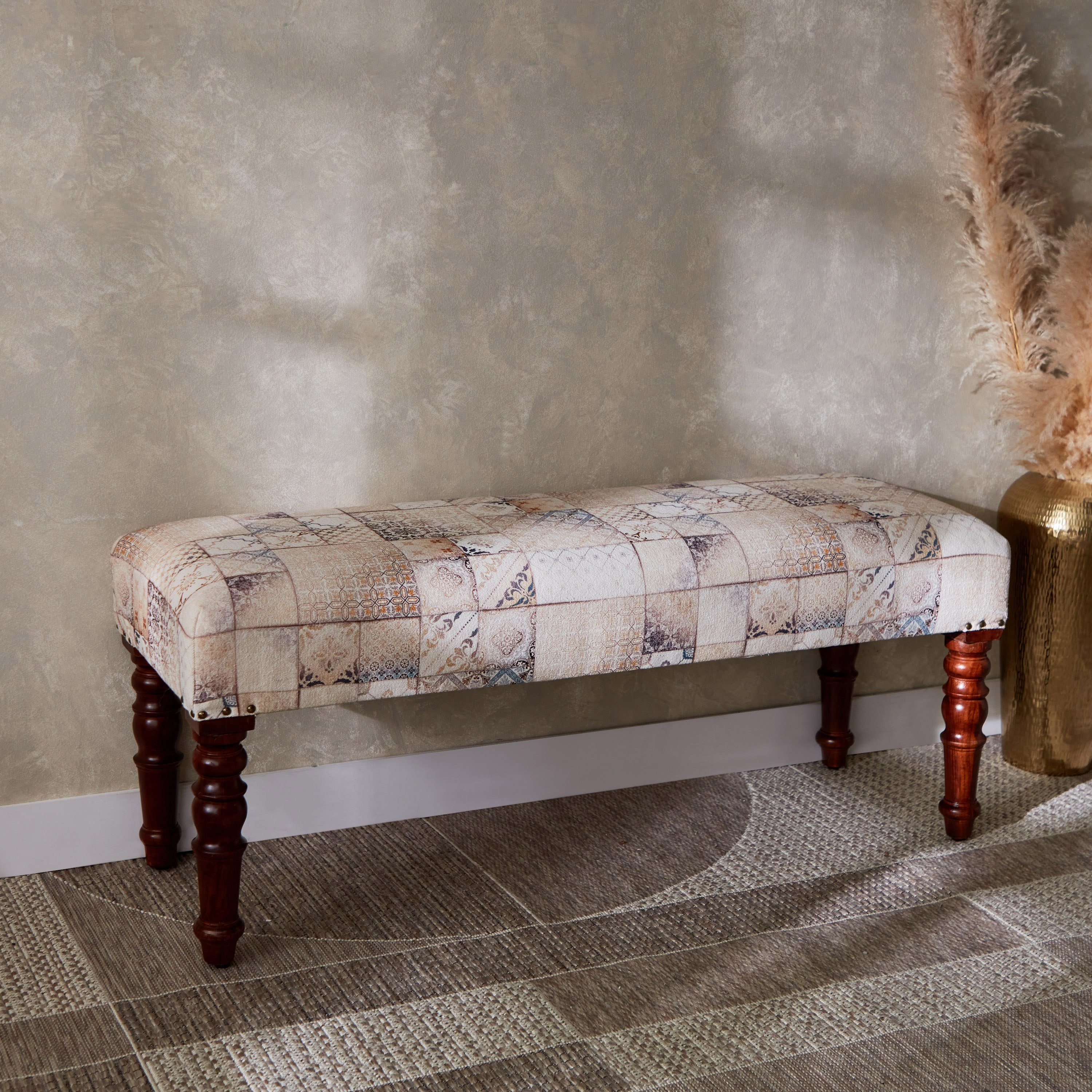 مقعد بنش بطبعات - مهرجان فيز من موڤو - 120x40x40 سم-hbxfurniture-sofasandarmchairs-benches-image-2