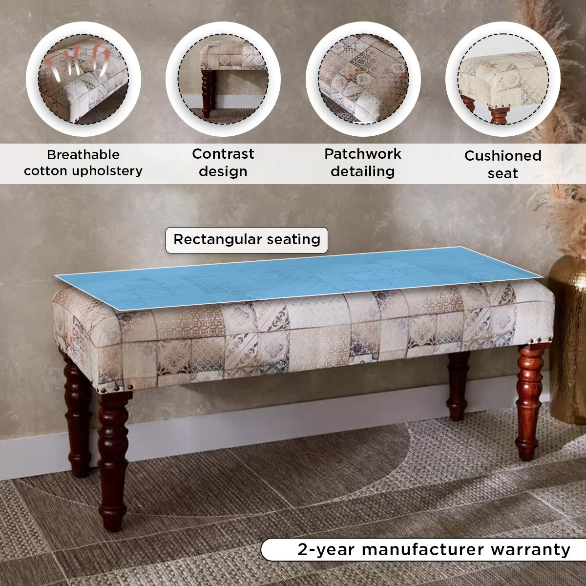 مقعد بنش بطبعات - مهرجان فيز من موڤو - 120x40x40 سم-hbxfurniture-sofasandarmchairs-benches-image-5