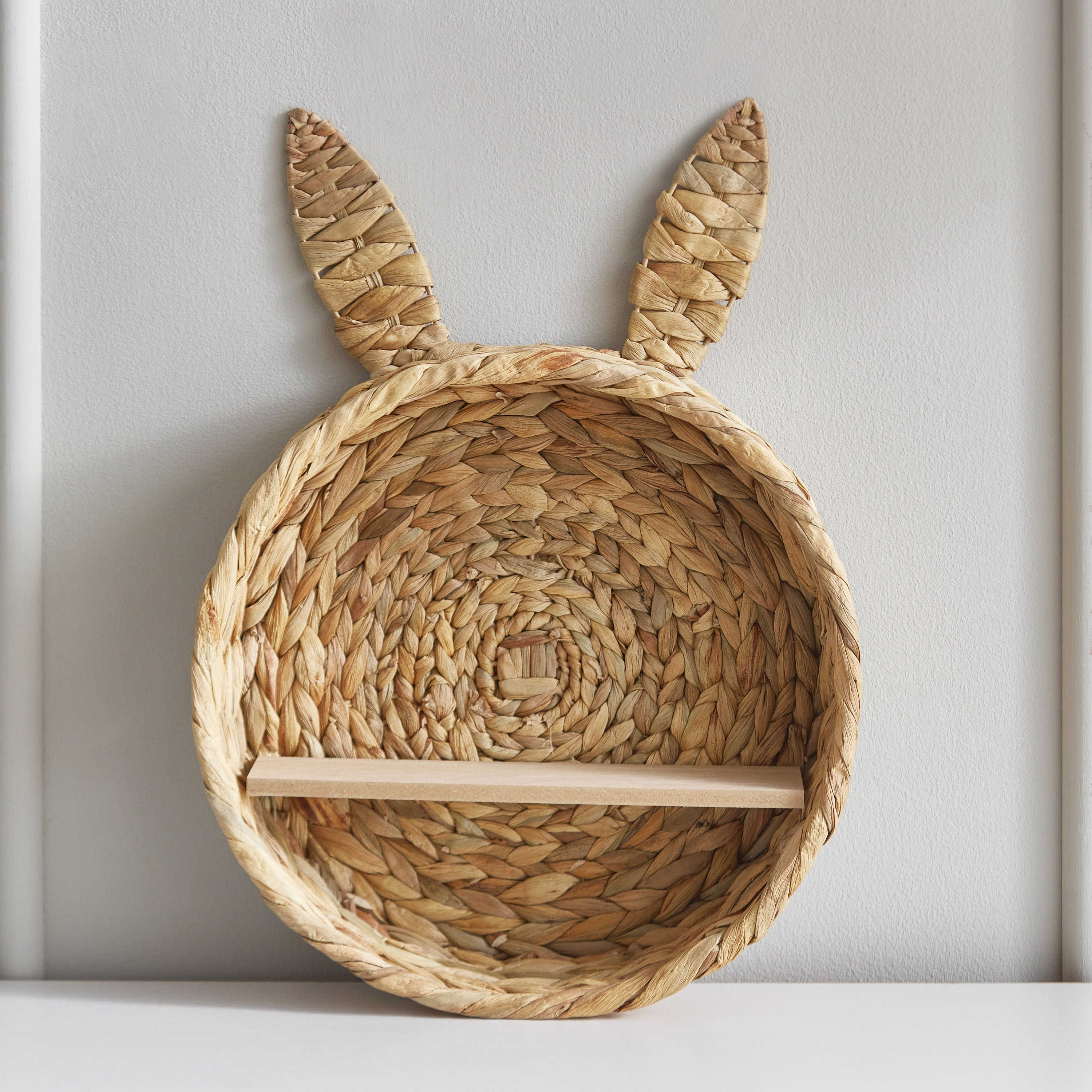 Playland Rabbit Water Hyacinth Wall Shelf - 36x36x9 cm-hbxhomeware-hbxkidsandyouth-image-2
