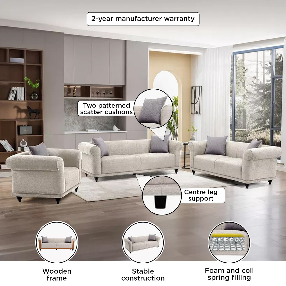 Oshawa 3-Seater Fabric Sofa with 2 Cushions-hbxlivingroom-sofasandarmchairs-sofas-image-4