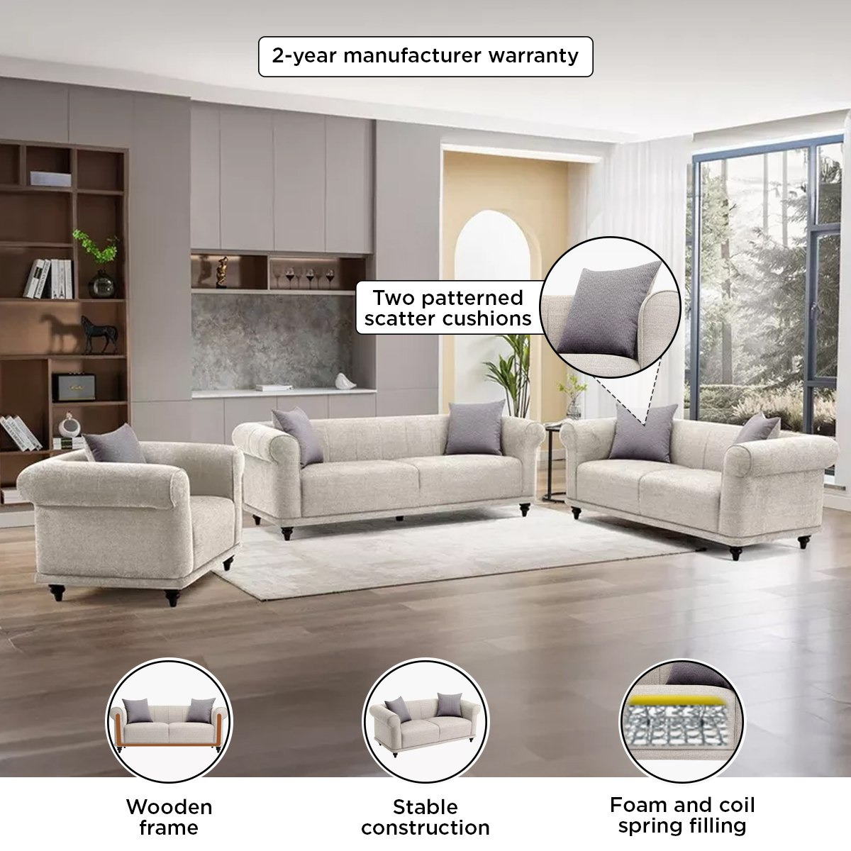 Oshawa 2-Seater Fabric Sofa with 2 Cushions-hbxlivingroom-sofasandarmchairs-sofas-image-4