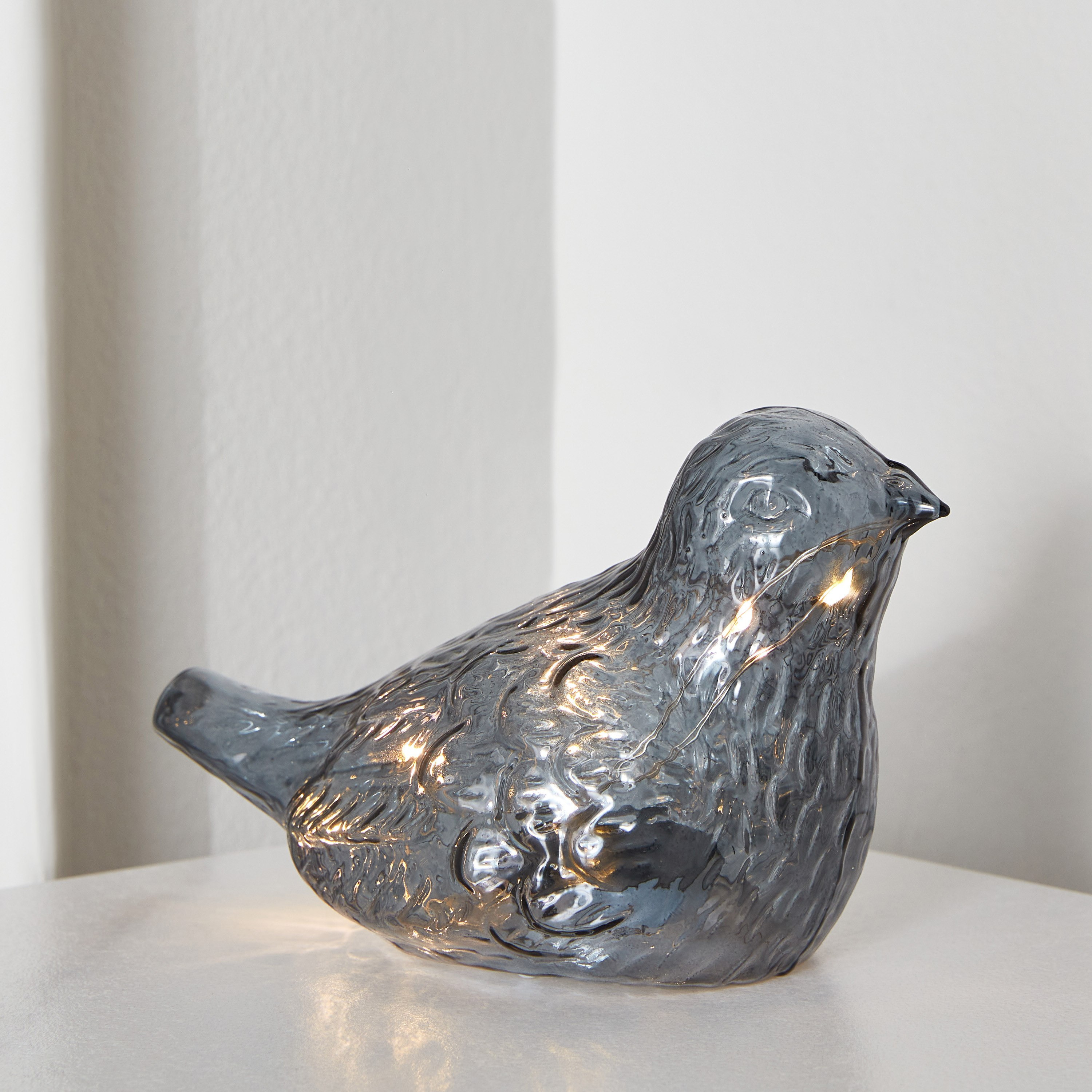 زينة إل إي دي بتصميم طائر من النيكل والزجاج من براير - 12x4x13 سم-hbxhomeware-homedecor-figurinesandornaments-image-1