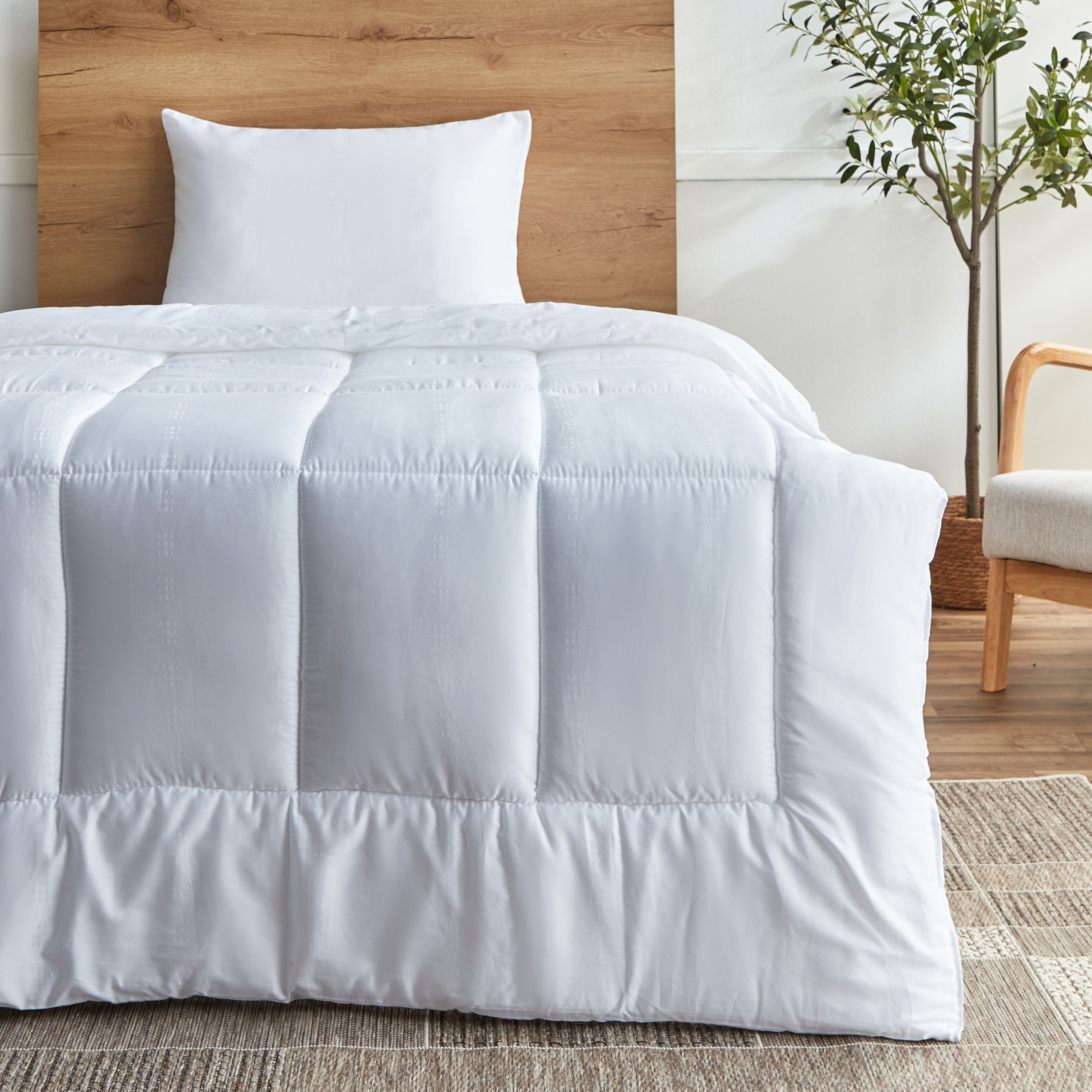 Horten 2-Piece Twin Dobby Satin Comforter Set - 150x220 cm-PROMO_HB_AE_B2G2_011025-image-1