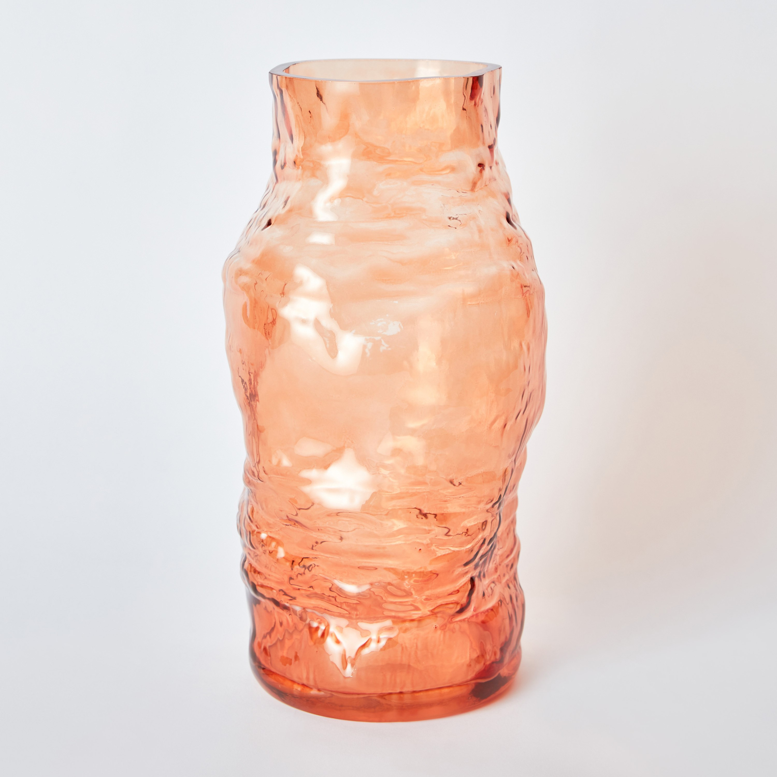 مزهرية زجاج عنبر عضوية مصنوعة يدوياً من أدرو - 15x15x30 سم-PROMO_HB_AE_B2G2_011025-image-6