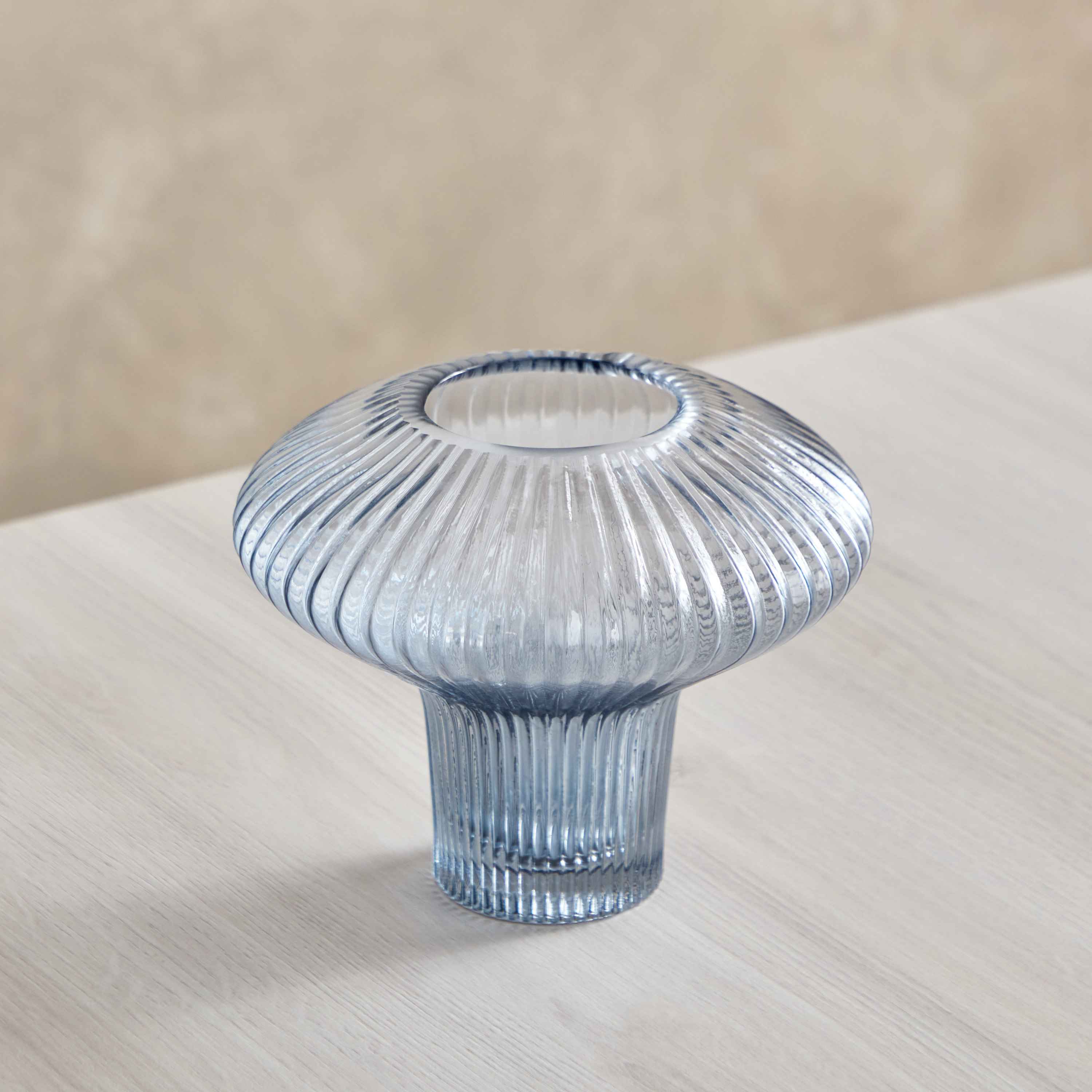 Adro Ribbed Dual Tealight Holder - 17.5x17.5x15 cm-hbxlivingroom-decorandaccessories-candleholders-image-2