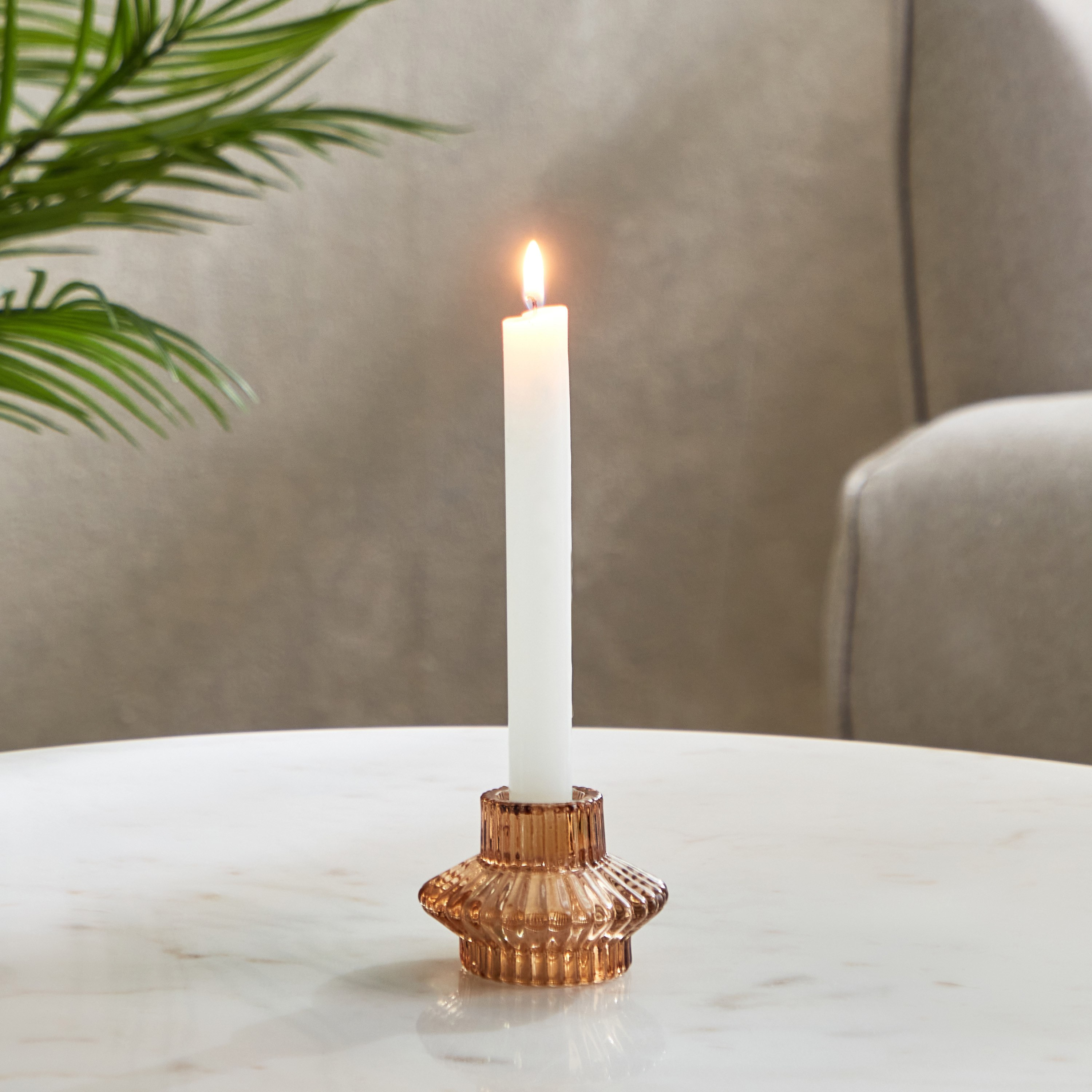 حامل شموع صغيرة زجاج مزدوج من بلينكو - 6.8x6.8x5.7 سم-hbxlivingroom-decorandaccessories-candleholders-image-1