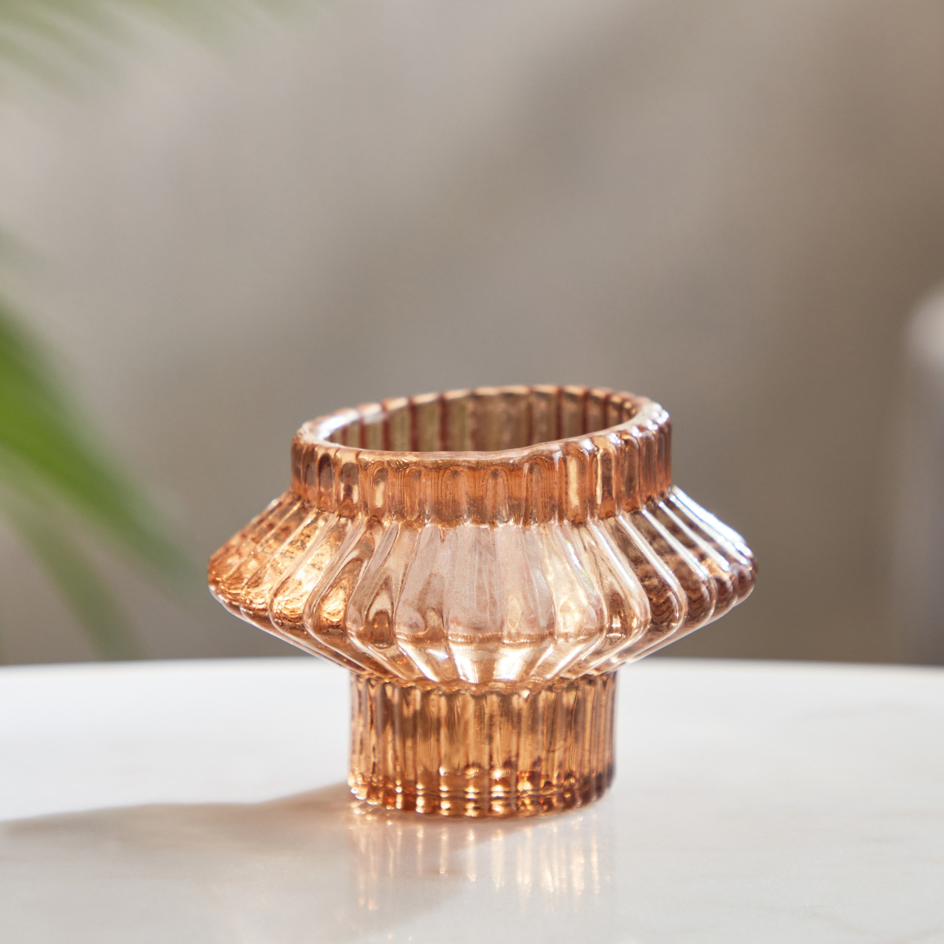 حامل شموع صغيرة زجاج مزدوج من بلينكو - 6.8x6.8x5.7 سم-hbxlivingroom-decorandaccessories-candleholders-image-2