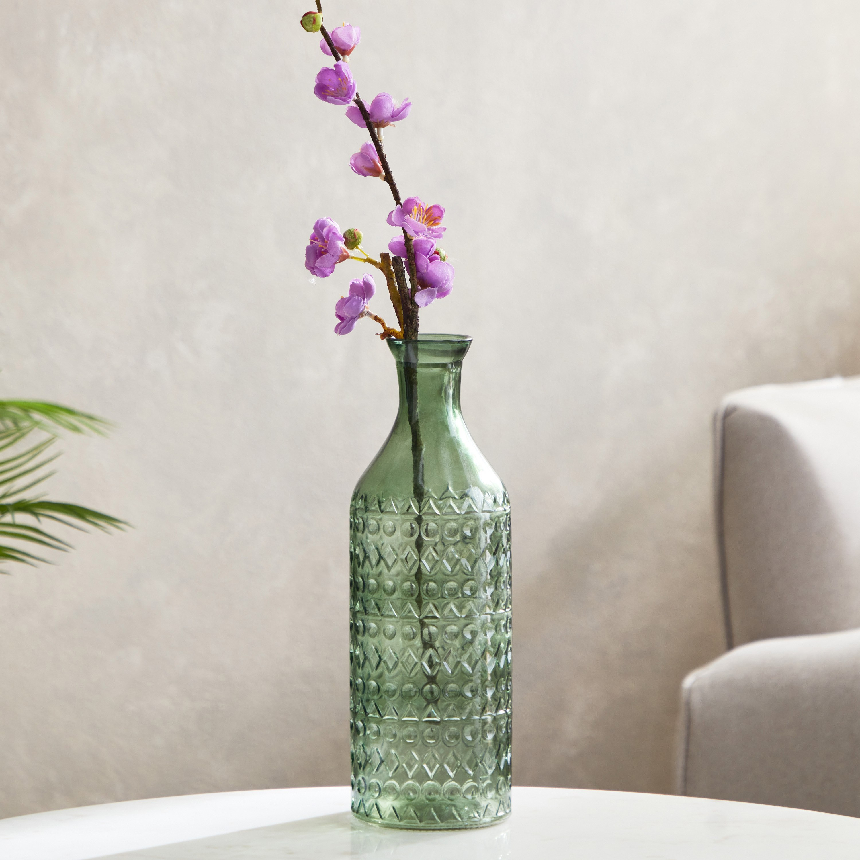 مزهرية زجاج مرشوشة على شكل قارورة من بلينكو - 10x30 سم-hbxbedroom-decorandaccessories-vases-image-1