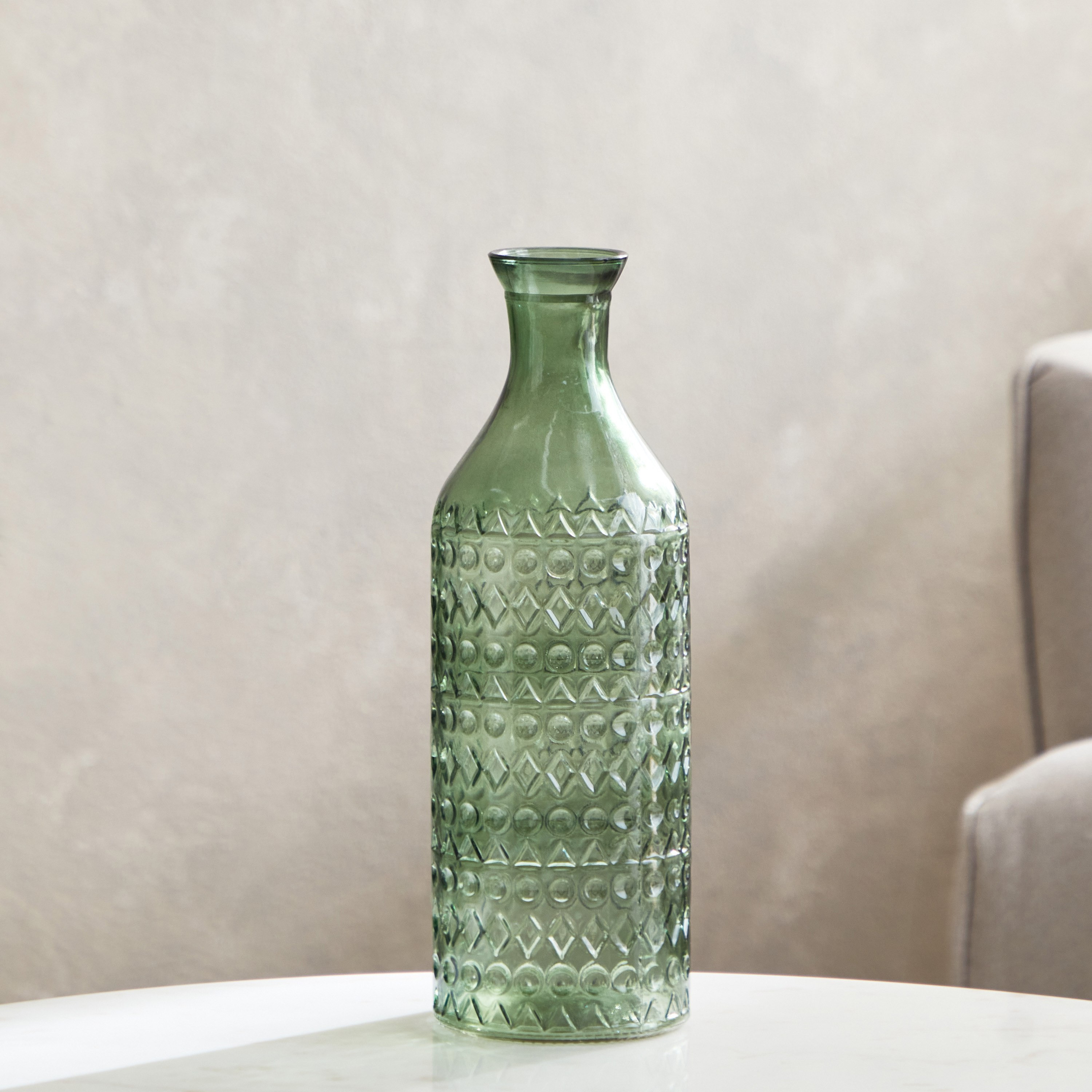 مزهرية زجاج مرشوشة على شكل قارورة من بلينكو - 10x30 سم-hbxbedroom-decorandaccessories-vases-image-2