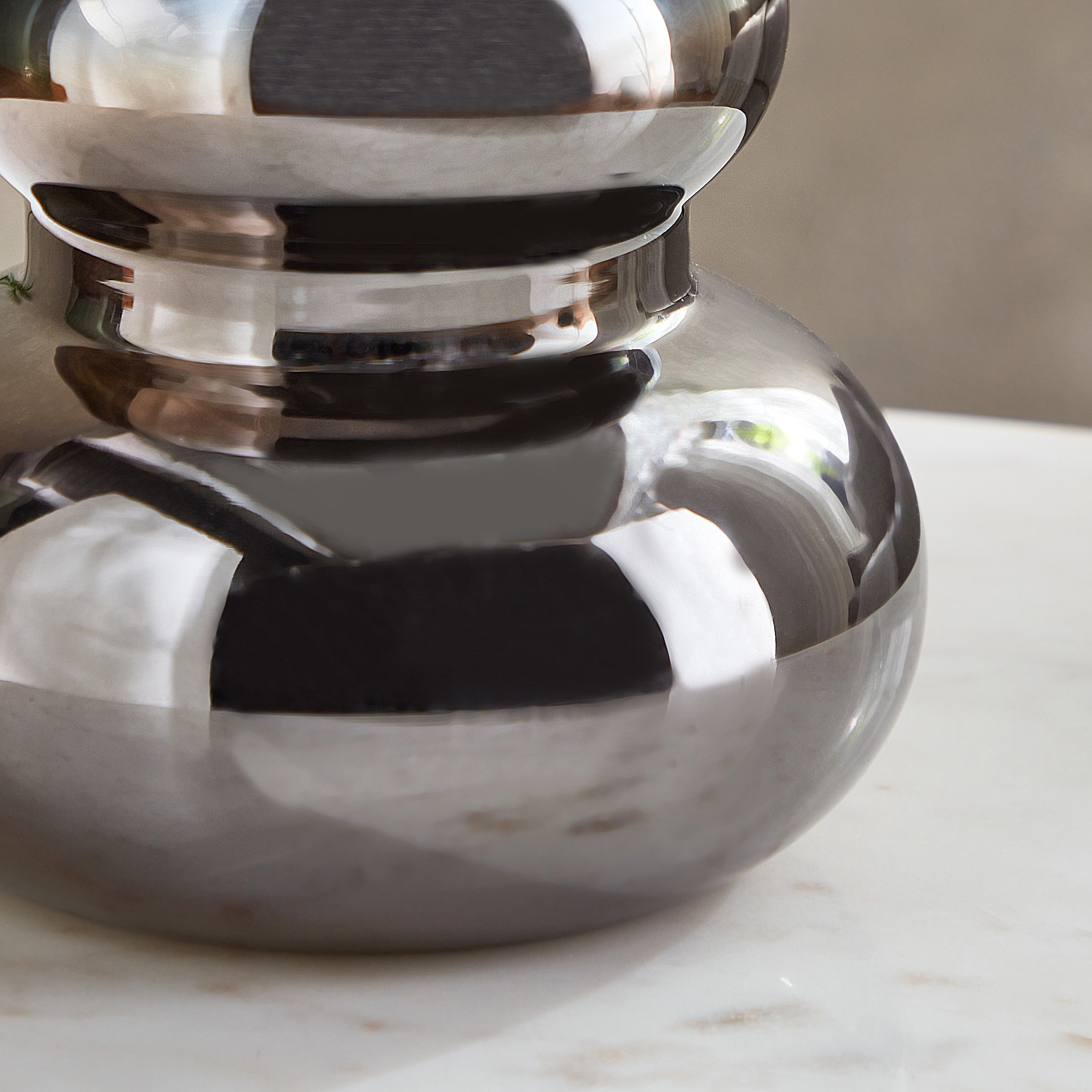 Blenko Semi Nickel Finish Glass Vase - 18x30 cm-hbxbedroom-decorandaccessories-vases-image-4
