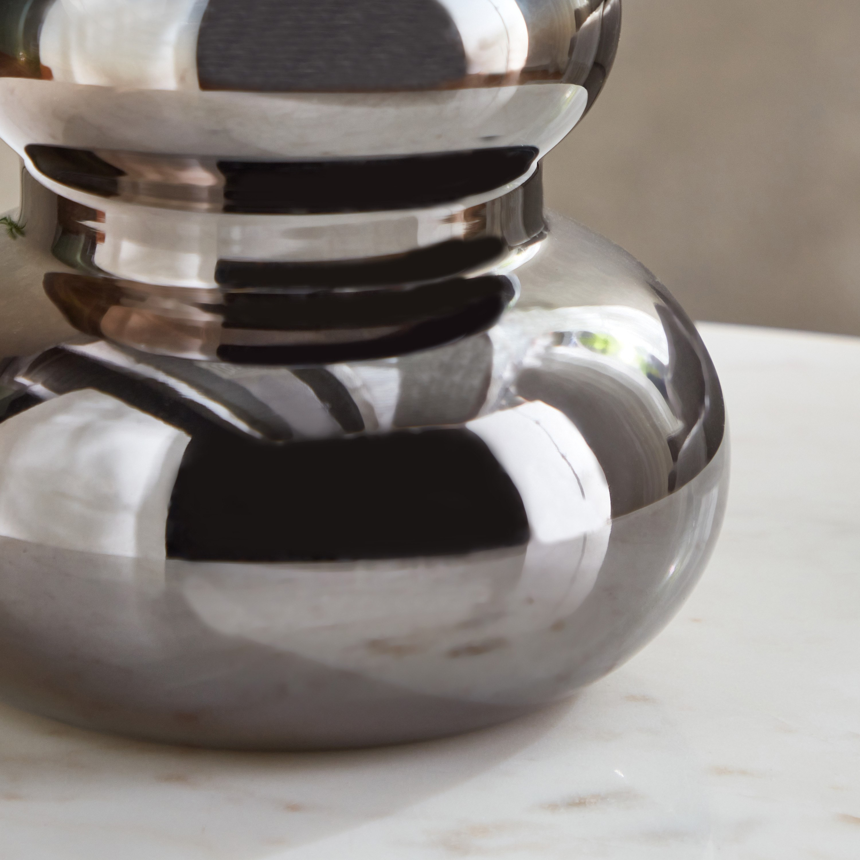 Blenko Semi Nickel Finish Glass Vase - 10x23 cm-hbxbedroom-decorandaccessories-vases-image-4
