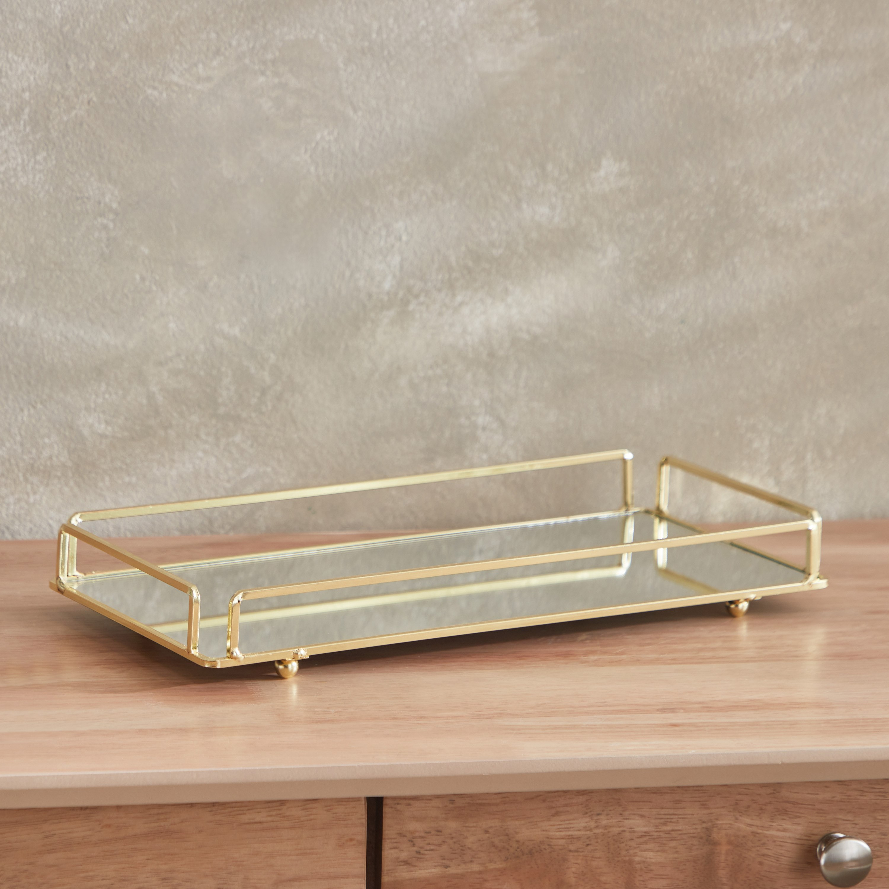 Blenko Glass Tray with Metal Handles - 34x16x4 cm-hbxhomeware-hbxdecorandfurnishings-image-2