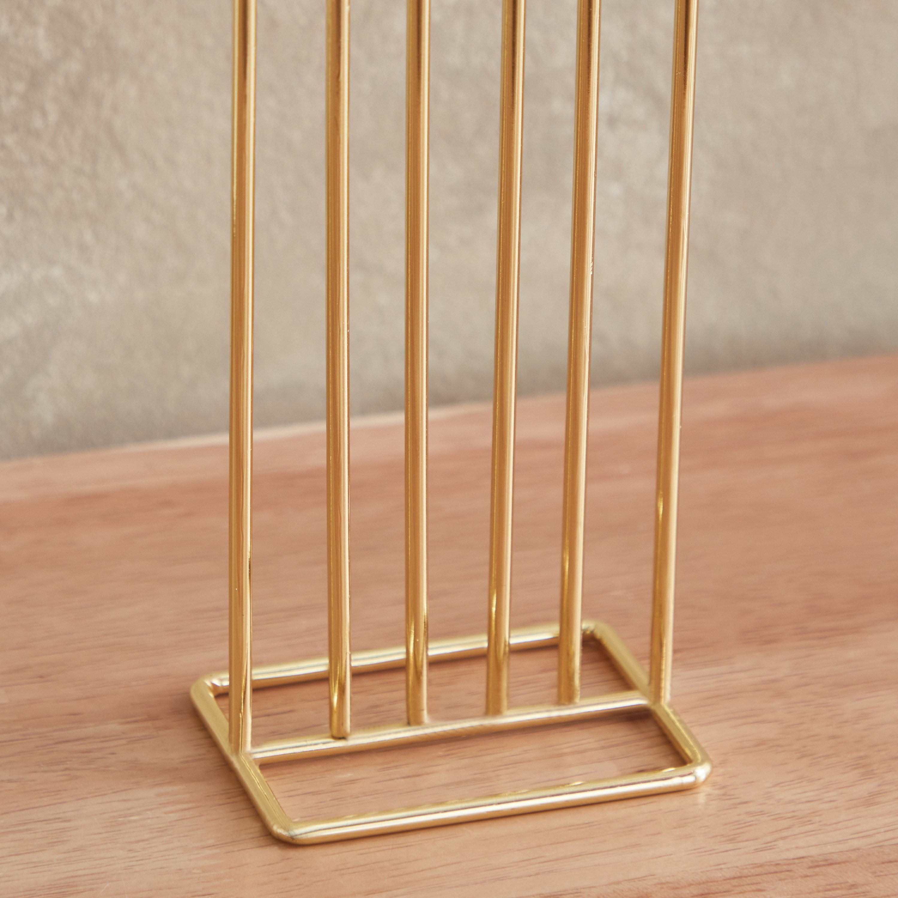 حامل شموع معدن مضلع بسطح زجاجي من بلينكو - 7.8x6x26.1 سم-hbxlivingroom-decorandaccessories-candleholders-image-4