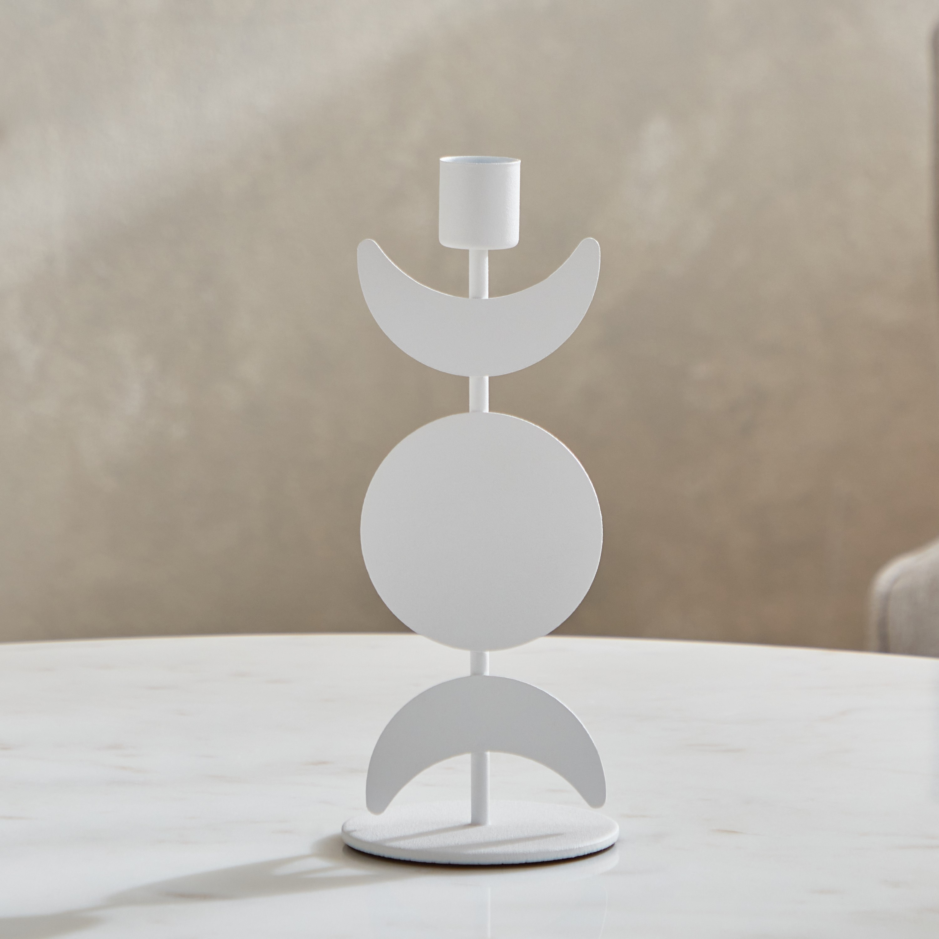 حامل شموع معدن على شكل نصف قمر من بلينكو- 8x20 سم-hbxlivingroom-decorandaccessories-candleholders-image-2