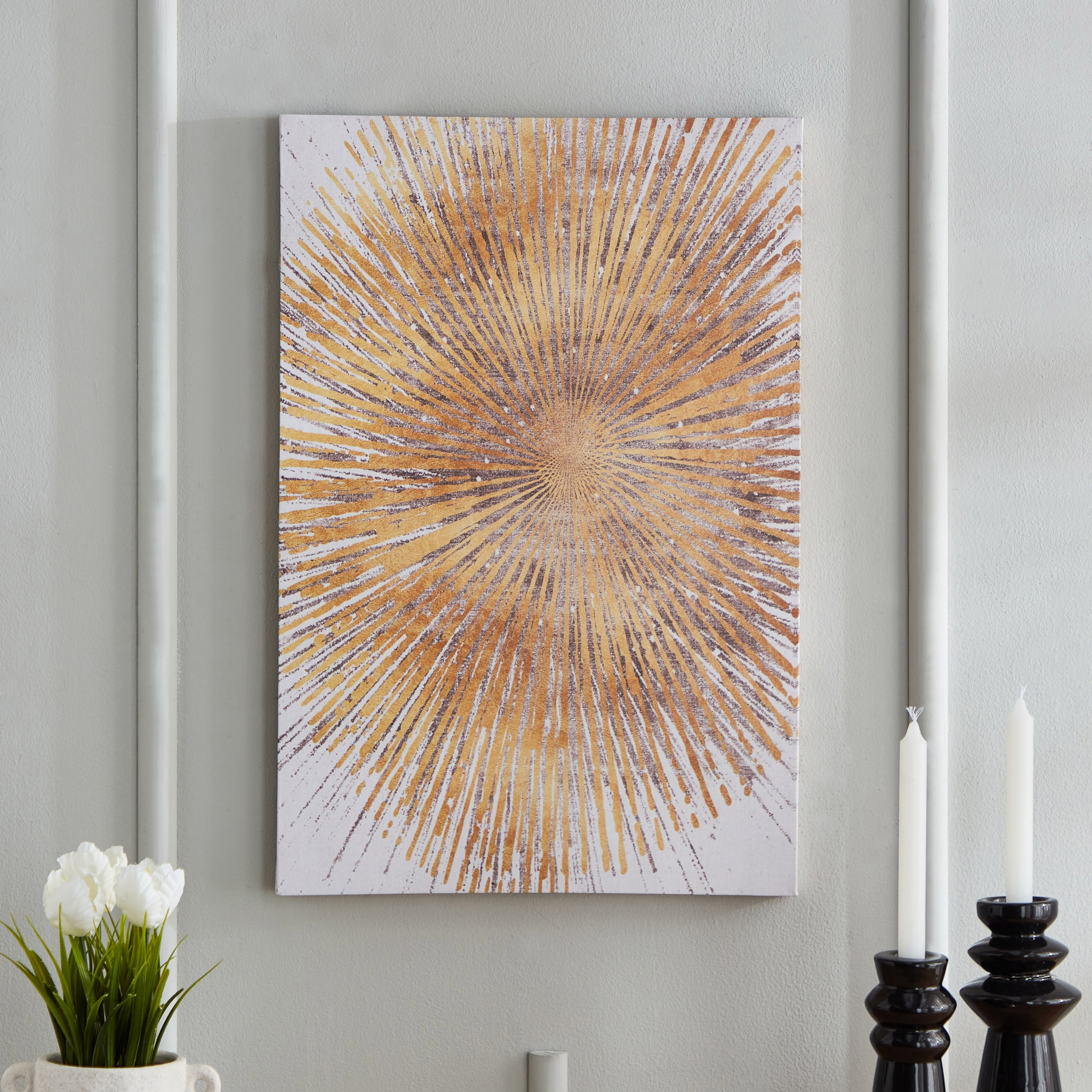 زينة حائط كانفاس بطبعات من أيكا - 40x60x2.5 سم-hbxhomeware-hbxdecorandfurnishings-image-2