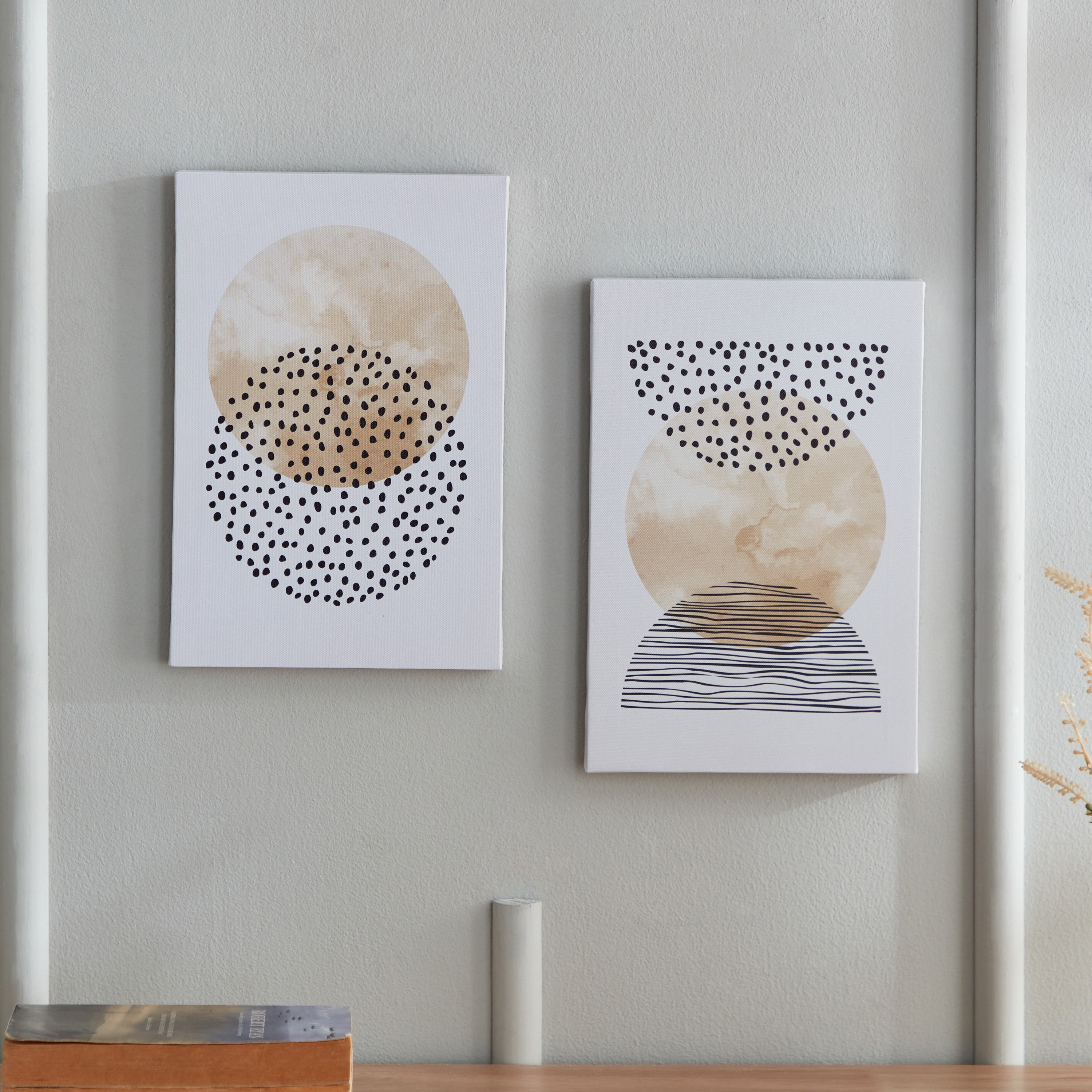زينة حائط كانفاس بطبعات قطعتين من آيكا - 20x30x1.8 سم-hbxhomeware-hbxdecorandfurnishings-image-2