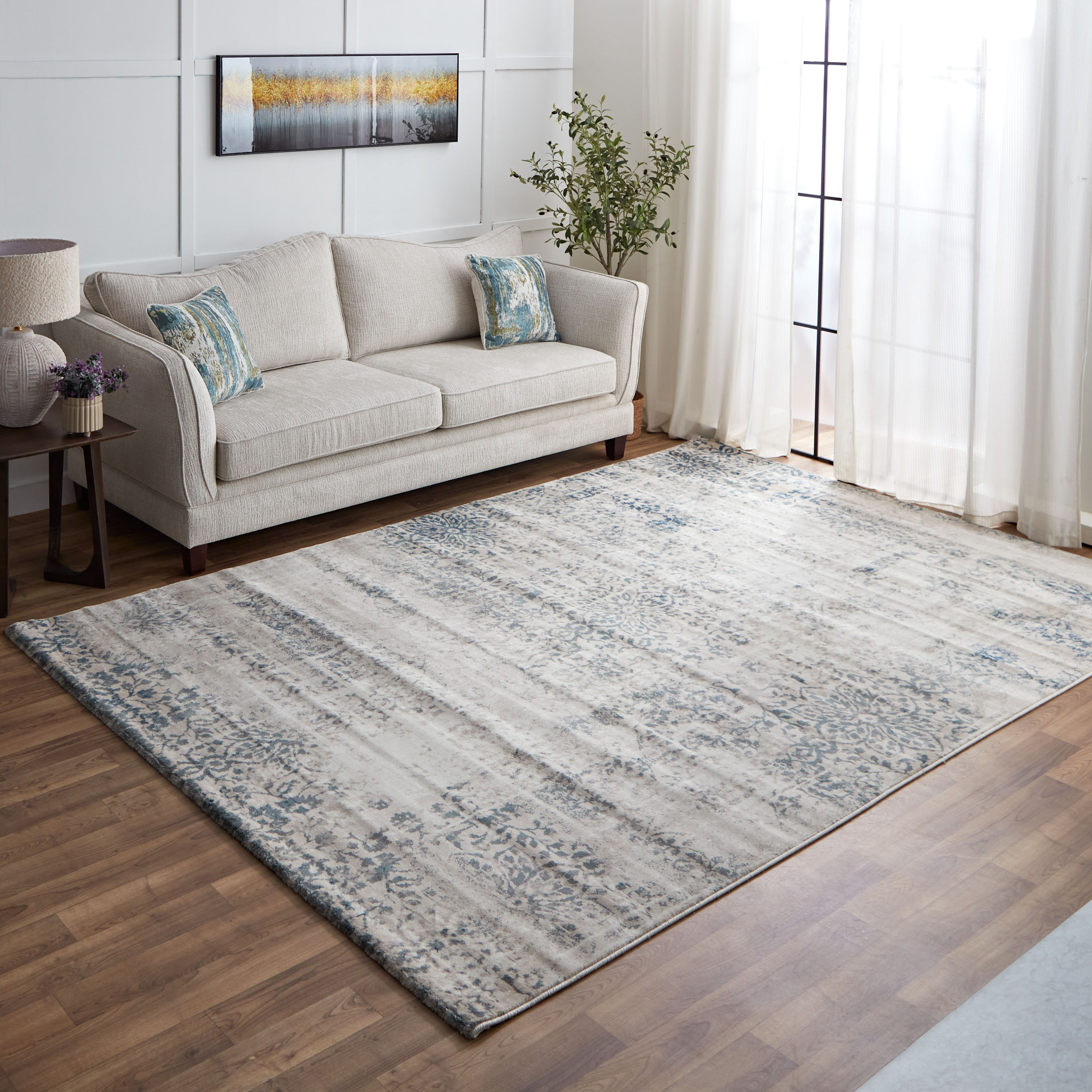 Kendra Antique Anti Skid Polypropylene Rug - 200x300 cm-hbxdecorandfurnishings-floorcoverings-rugs-image-1