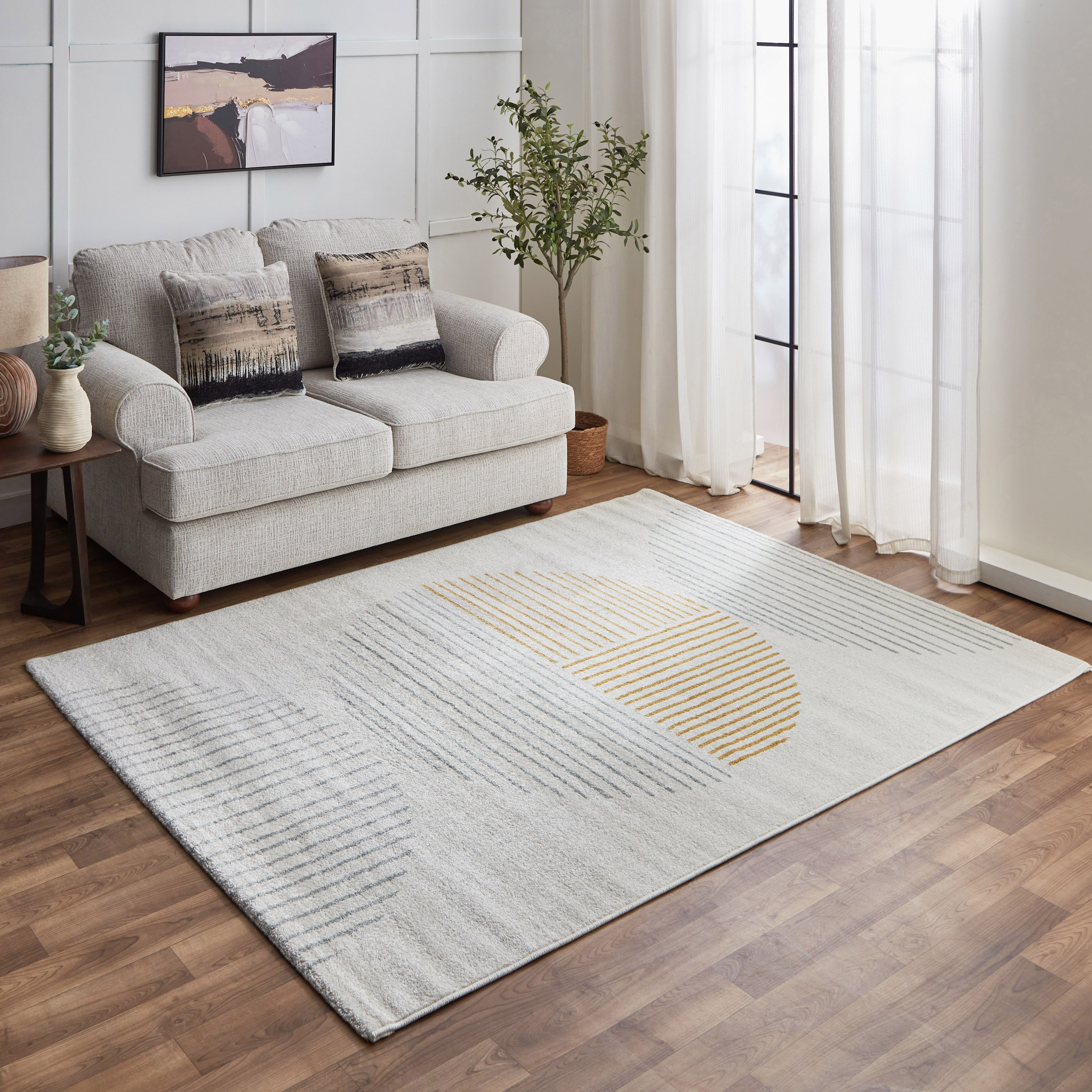Giovanni Daisy Anti Skid Polypropylene Rug - 160x230 cm-hbxdecorandfurnishings-floorcoverings-rugs-image-1