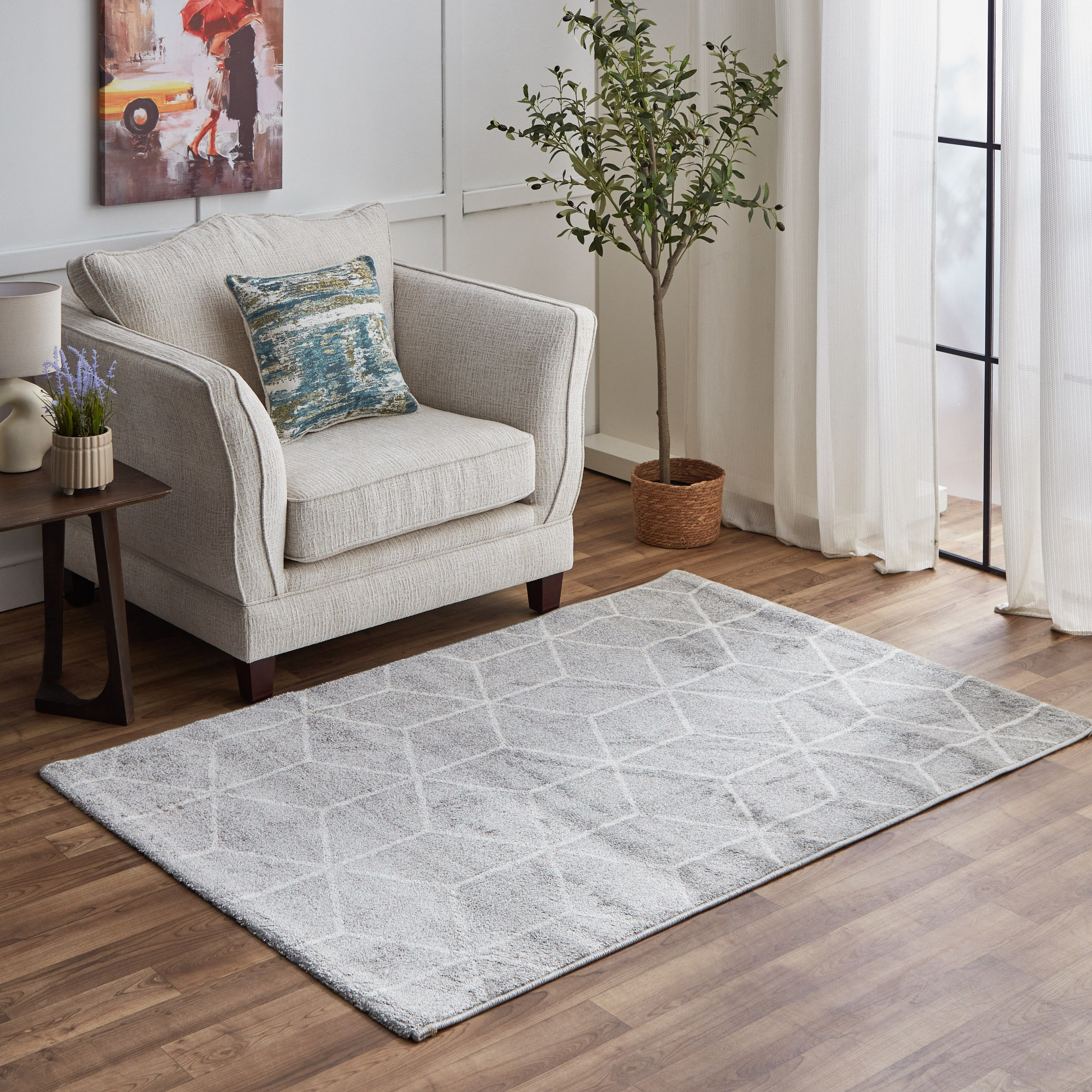 سجادة بولي بروبيلين مقاومة للانزلاق هيكسا من ستانفورد - 120x170 سم-hbxdecorandfurnishings-floorcoverings-rugs-image-1
