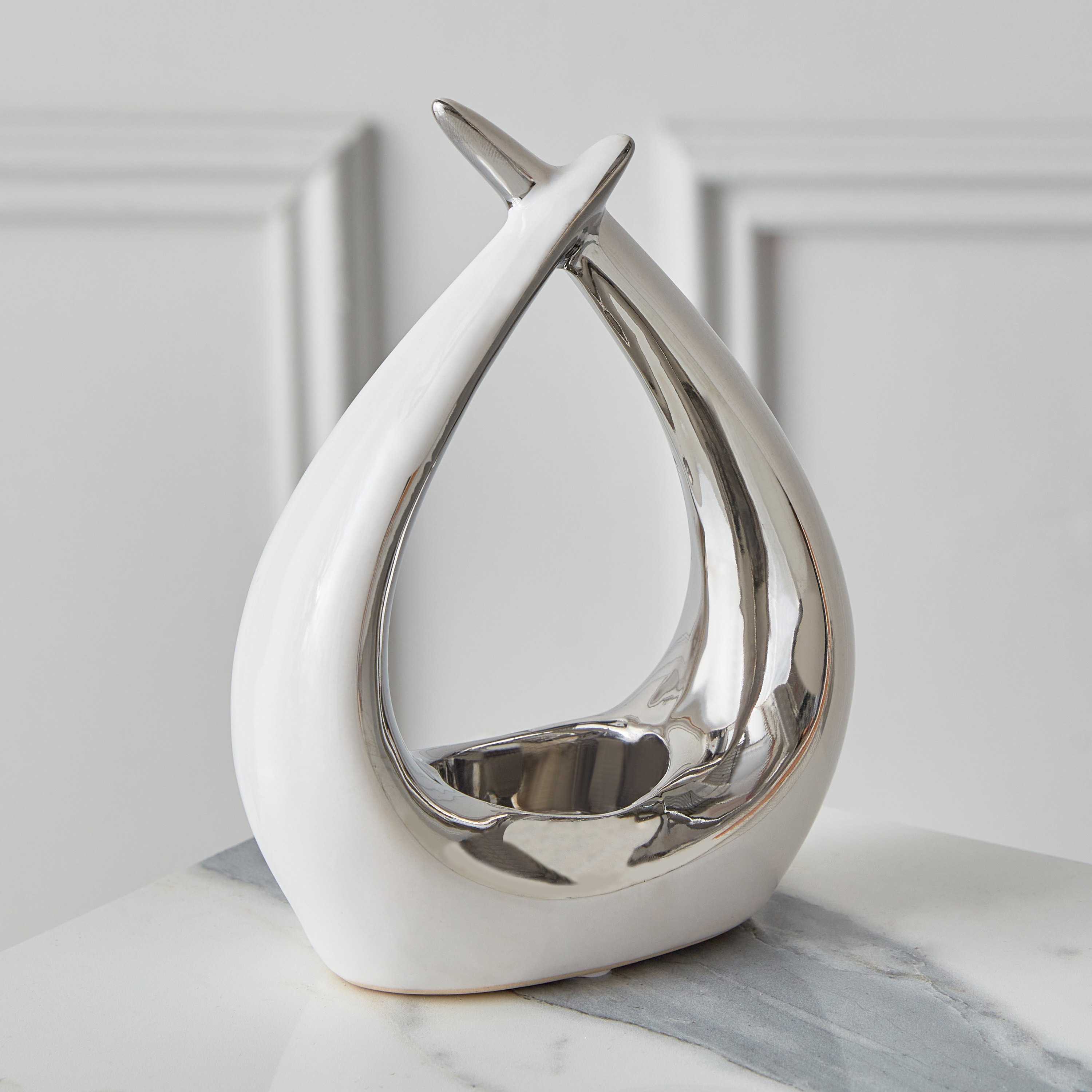 حامل شموع سيراميك من كاستيل- 13x6x17 سم-hbxlivingroom-decorandaccessories-candleholders-image-2