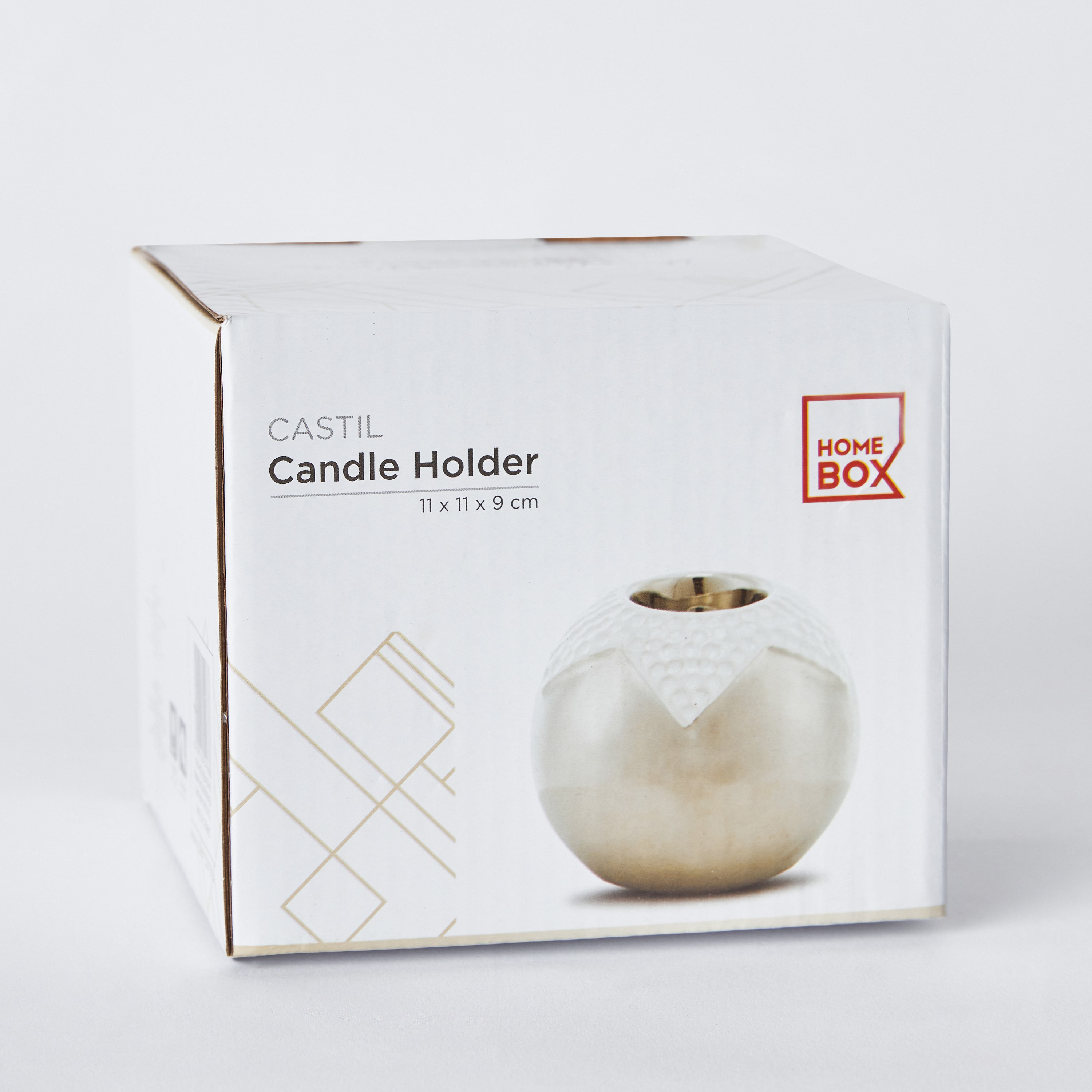 Castil Nickel and Ceramic Round Candleholder - 11x11x9 cm-hbxlivingroom-decorandaccessories-candleholders-image-5