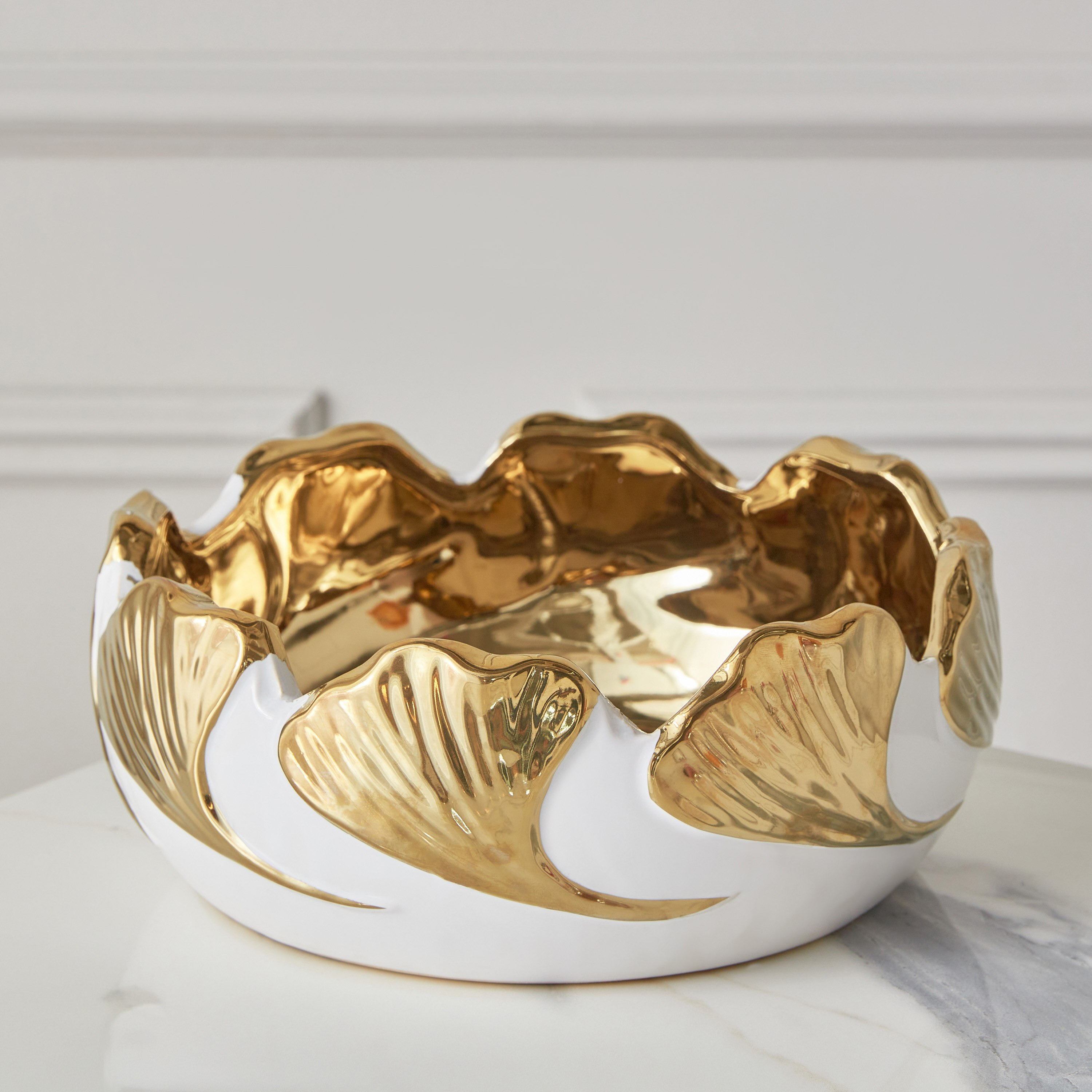 Castil Ceramic Gingko Decorative Bowl - 24x24x9.5 cm-PROMO_HB_AE_B1G1_250925-image-2