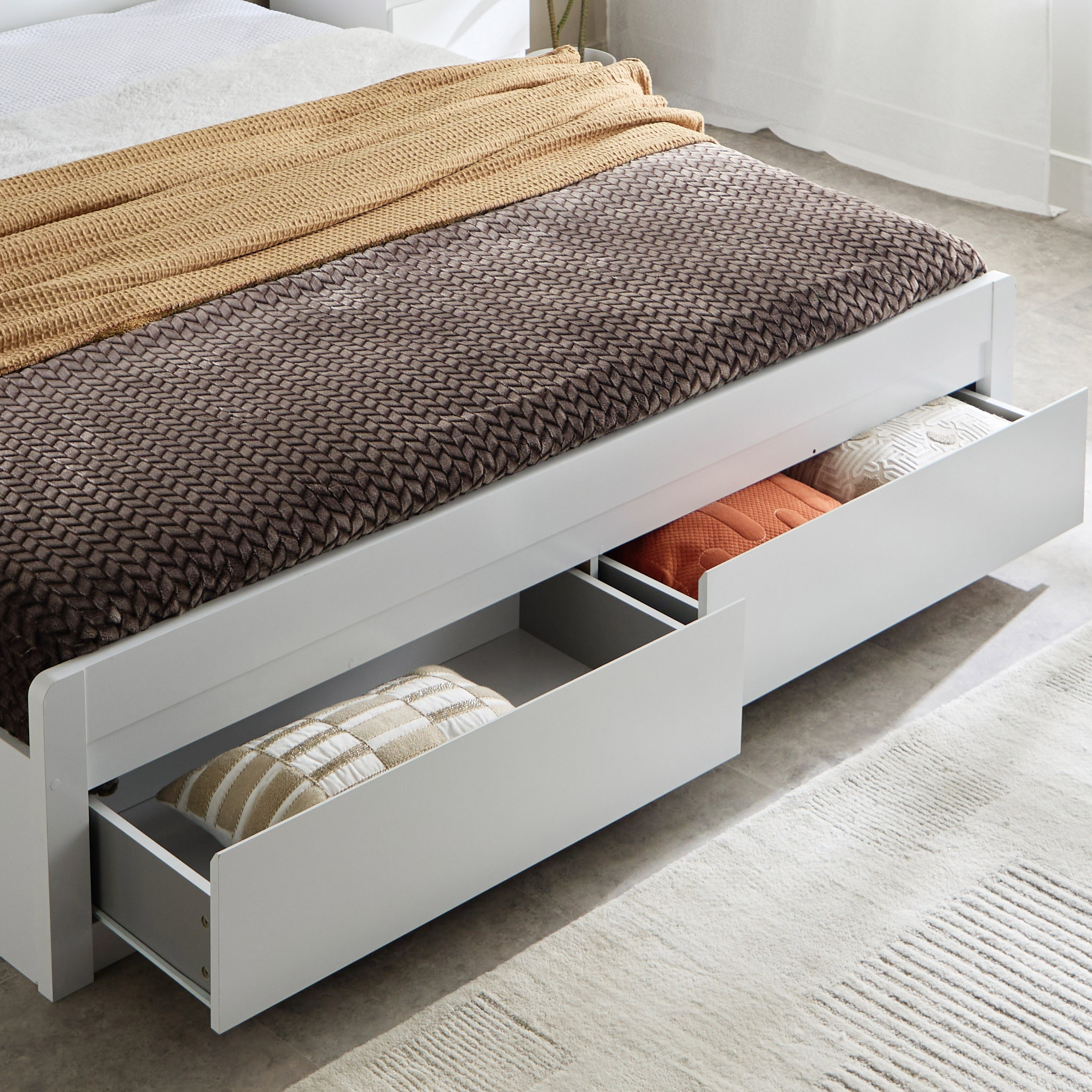 Movo Kulltorp Boomer King Bed with 2 Front Drawer Storage - 180x200 cm-hbxfurniture-bedsandbedsets-beds-king-image-5