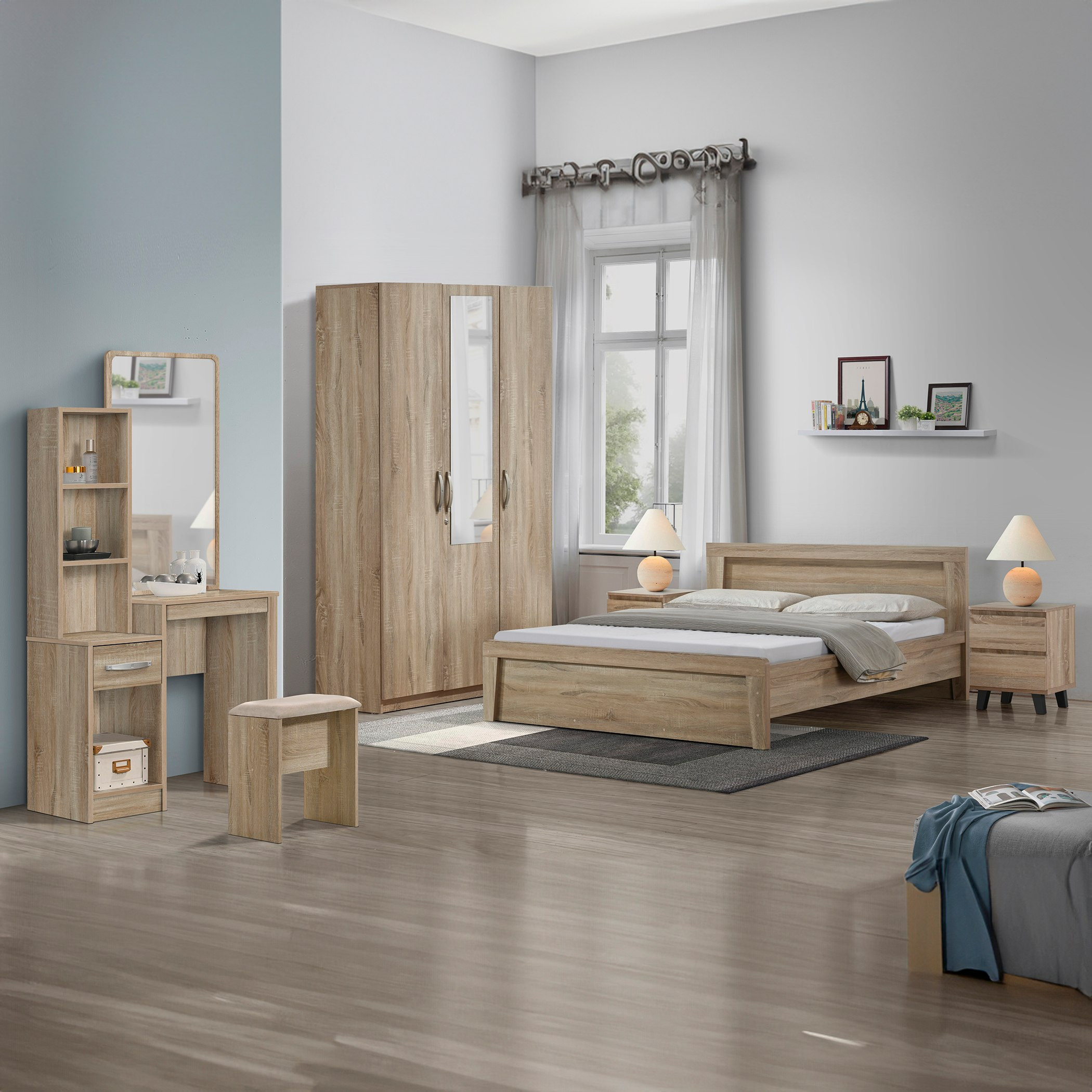 طاولة تزيين مع مرآة ومقعد - كولتورب بلس من موڤو-hbxfurniture-bedroom-dressersandmirrors-image-12
