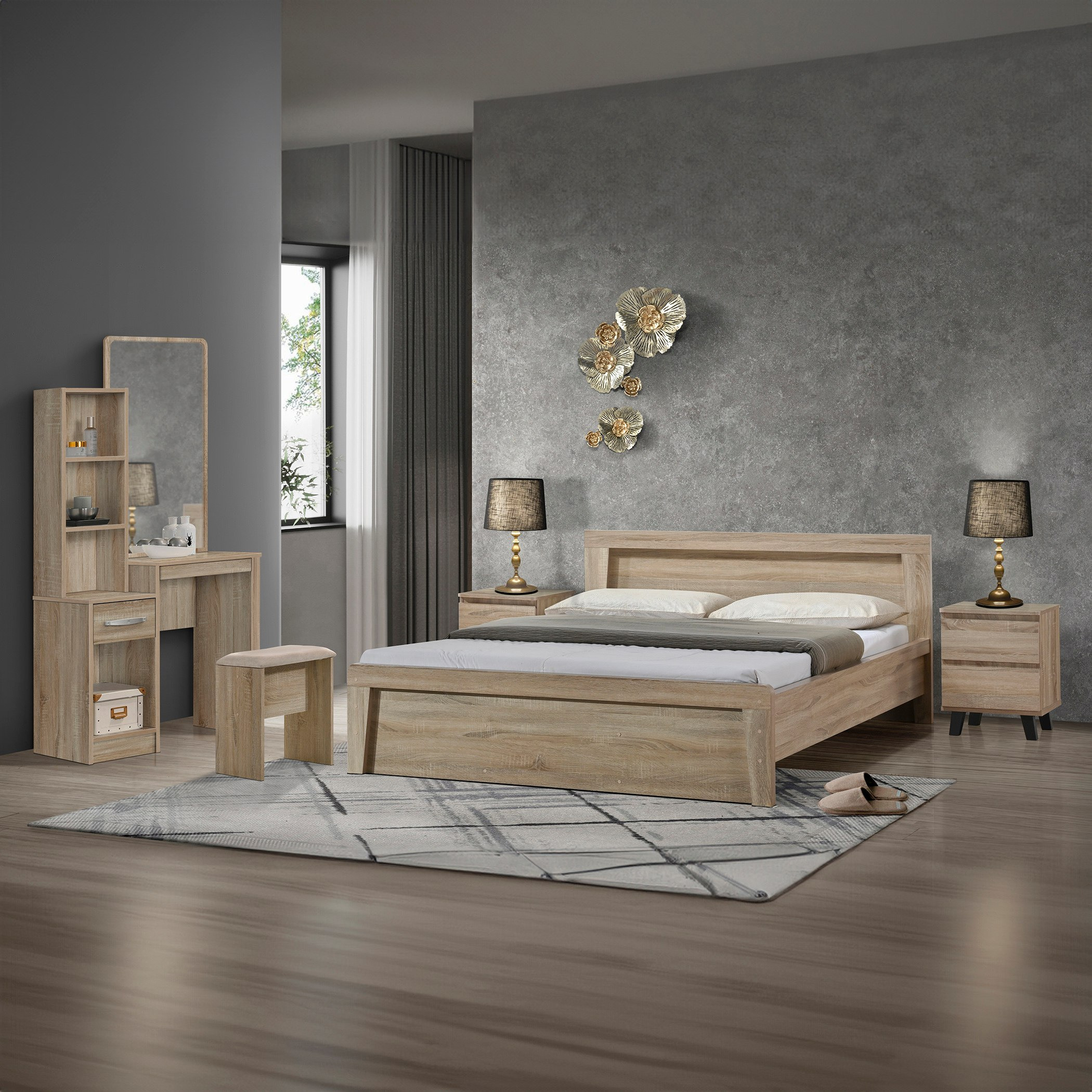 طاولة تزيين مع مرآة ومقعد - كولتورب بلس من موڤو-hbxfurniture-bedroom-dressersandmirrors-image-11