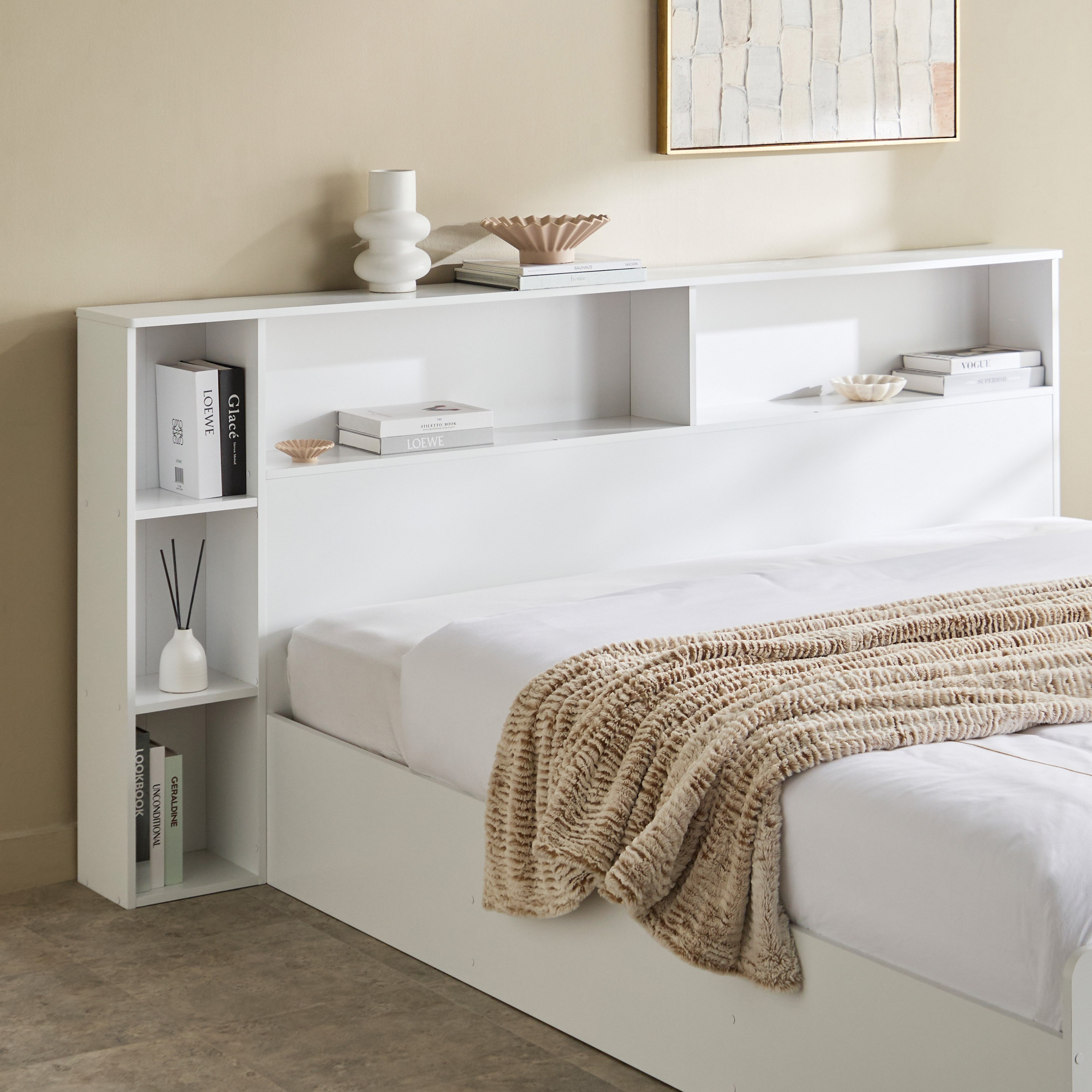 Movo Kulltorp Shelva King Bed with Side Storage - 180x200 cm-hbxfurniture-bedsandbedsets-beds-king-image-3