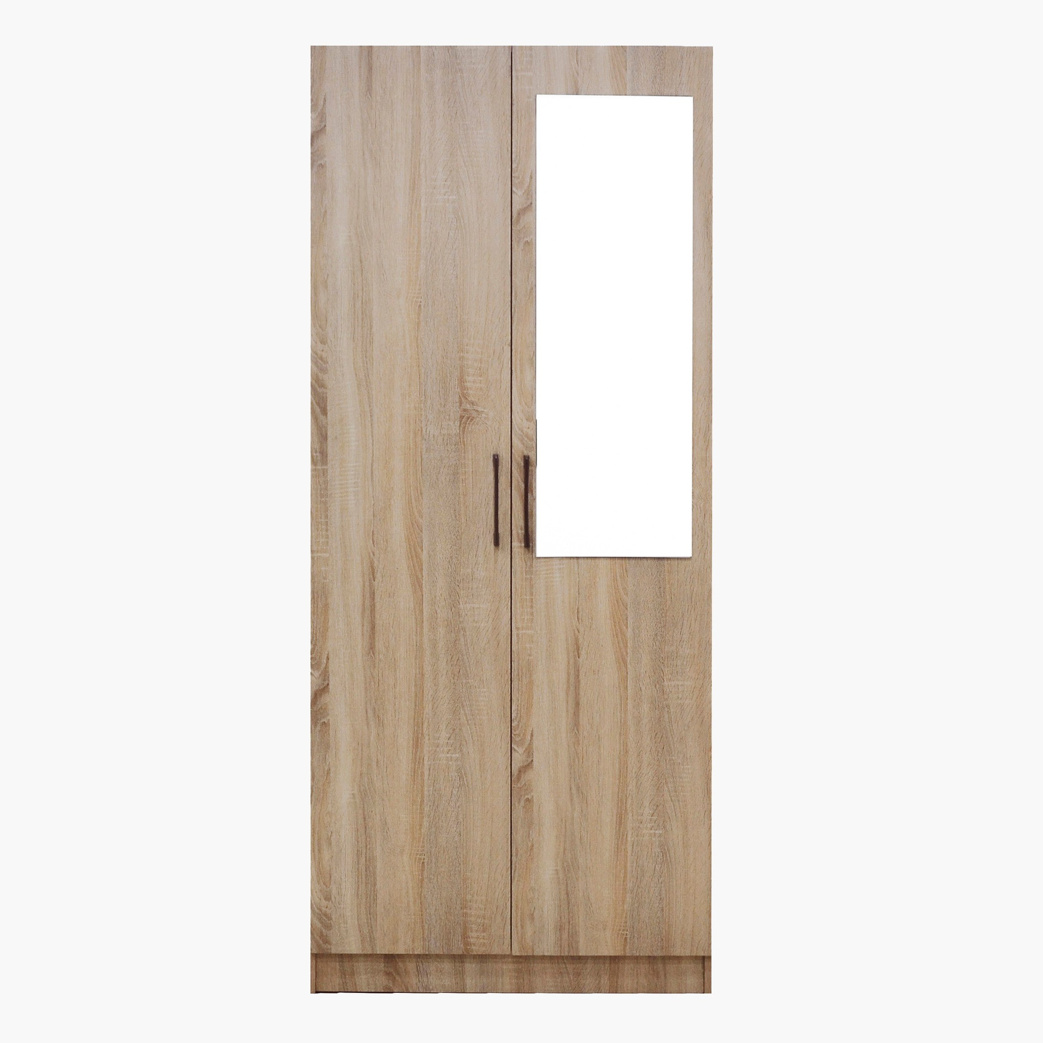 Movo Oasis Cambridge 2-Door Wardrobe with Mirror and Drawer with Lock-hbxfurniture-wardrobes-image-2
