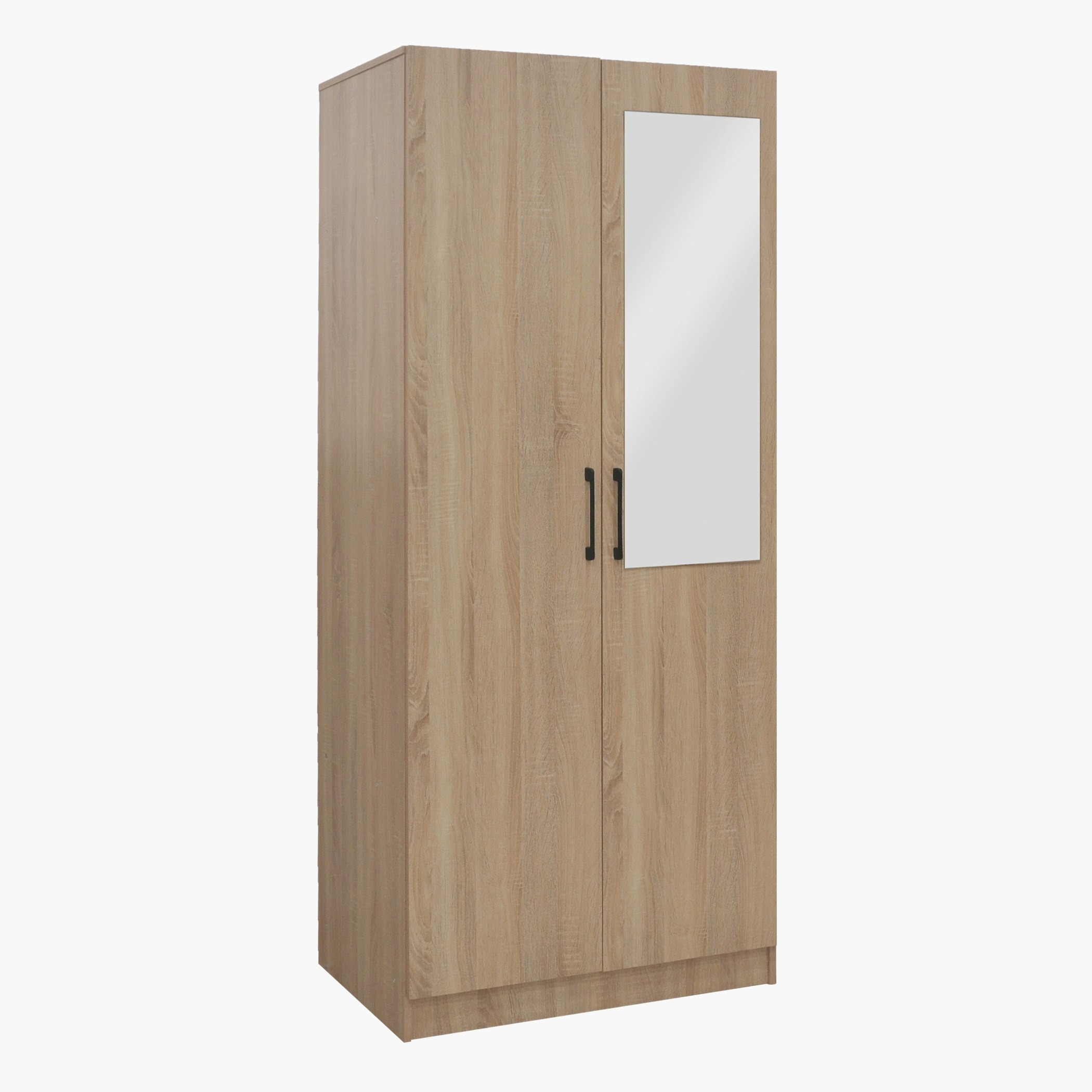 Movo Oasis Cambridge 2-Door Wardrobe with Mirror and Drawer with Lock-hbxfurniture-wardrobes-image-3