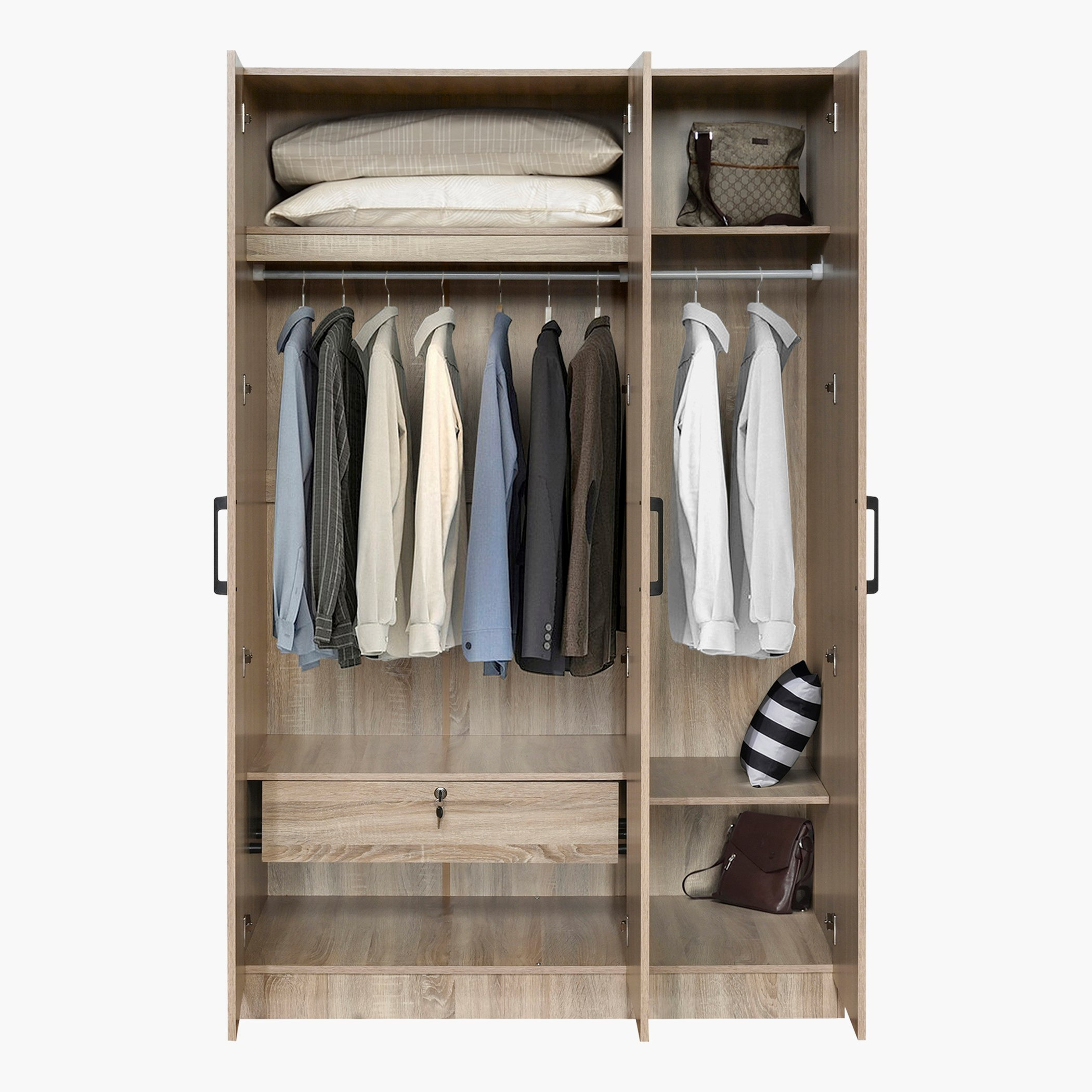 Movo Oasis Cambridge 3-Door Wardrobe with Mirror and Drawer with Lock-PROMO_HB_SA_HBX10_TH1000_NEW_031025-image-4