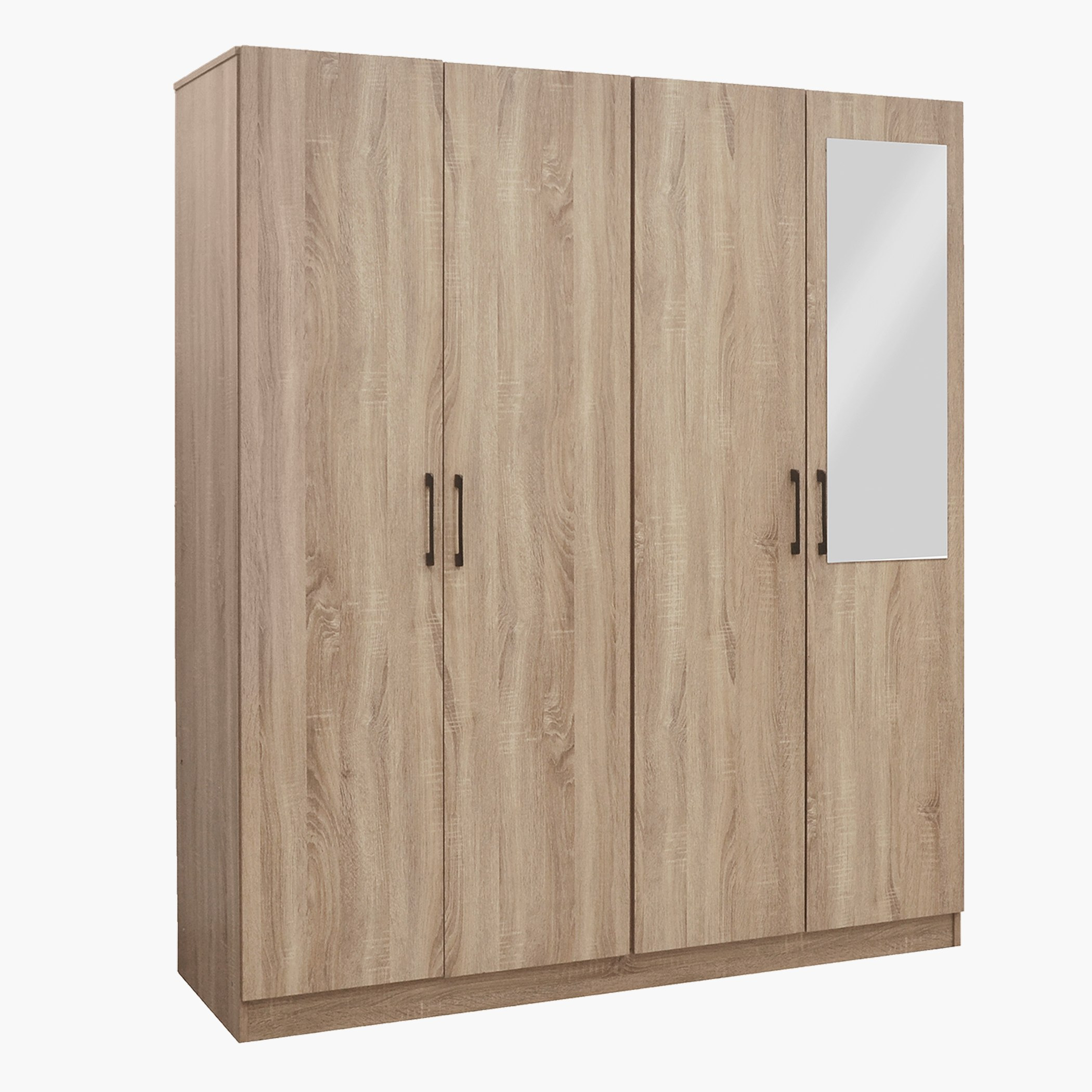 خزانة ملابس 4 أبواب مع مرآة ودرج بقفل - أواسيس كامبريدج من موڤو-hbxfurniture-wardrobes-image-3