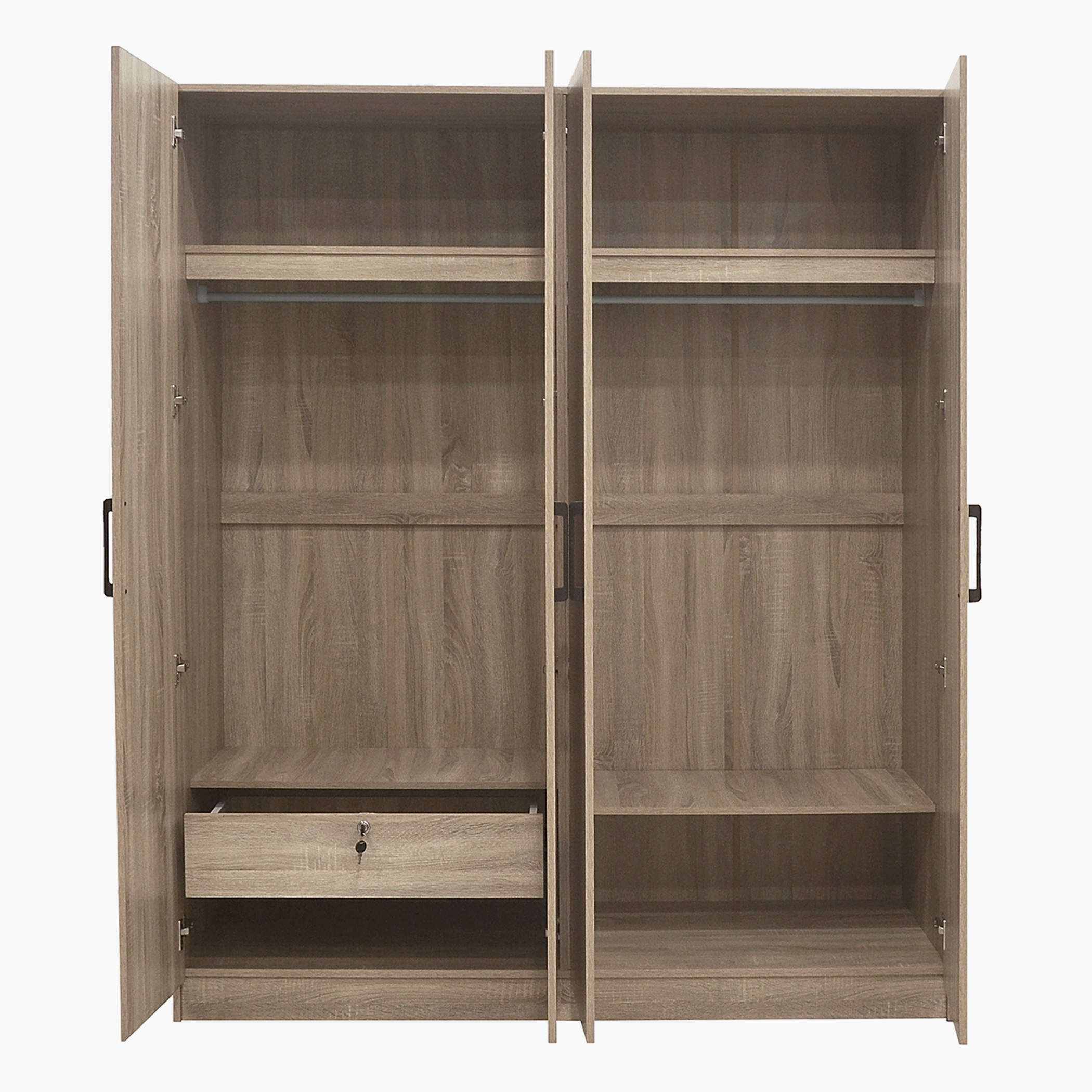 خزانة ملابس 4 أبواب مع مرآة ودرج بقفل - أواسيس كامبريدج من موڤو-hbxfurniture-wardrobes-image-5