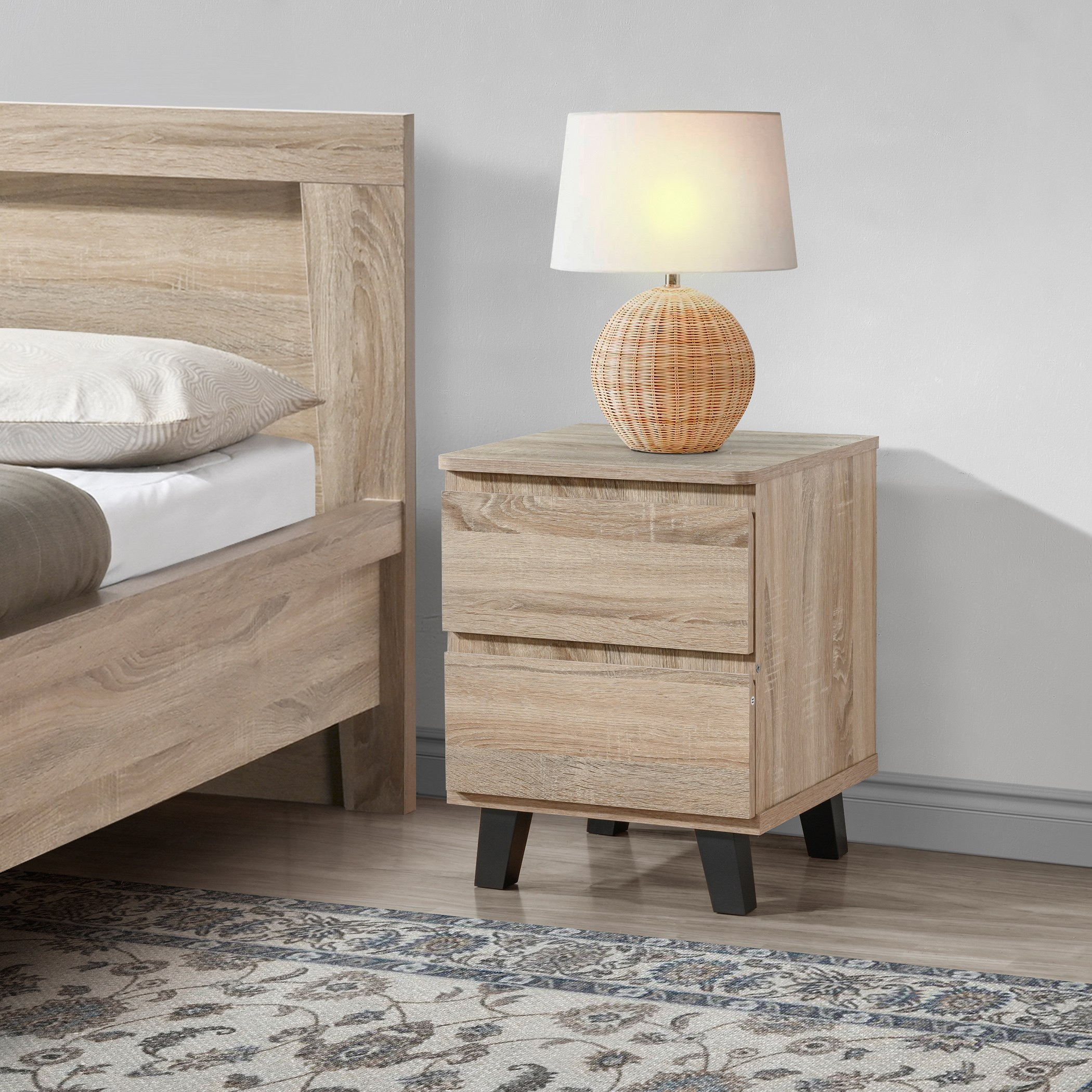 طاولة سرير جانبية بدرجين مع أرجل - كولتورب بلس من موڤو-hbxfurniture-bedroom-nightstands-image-1
