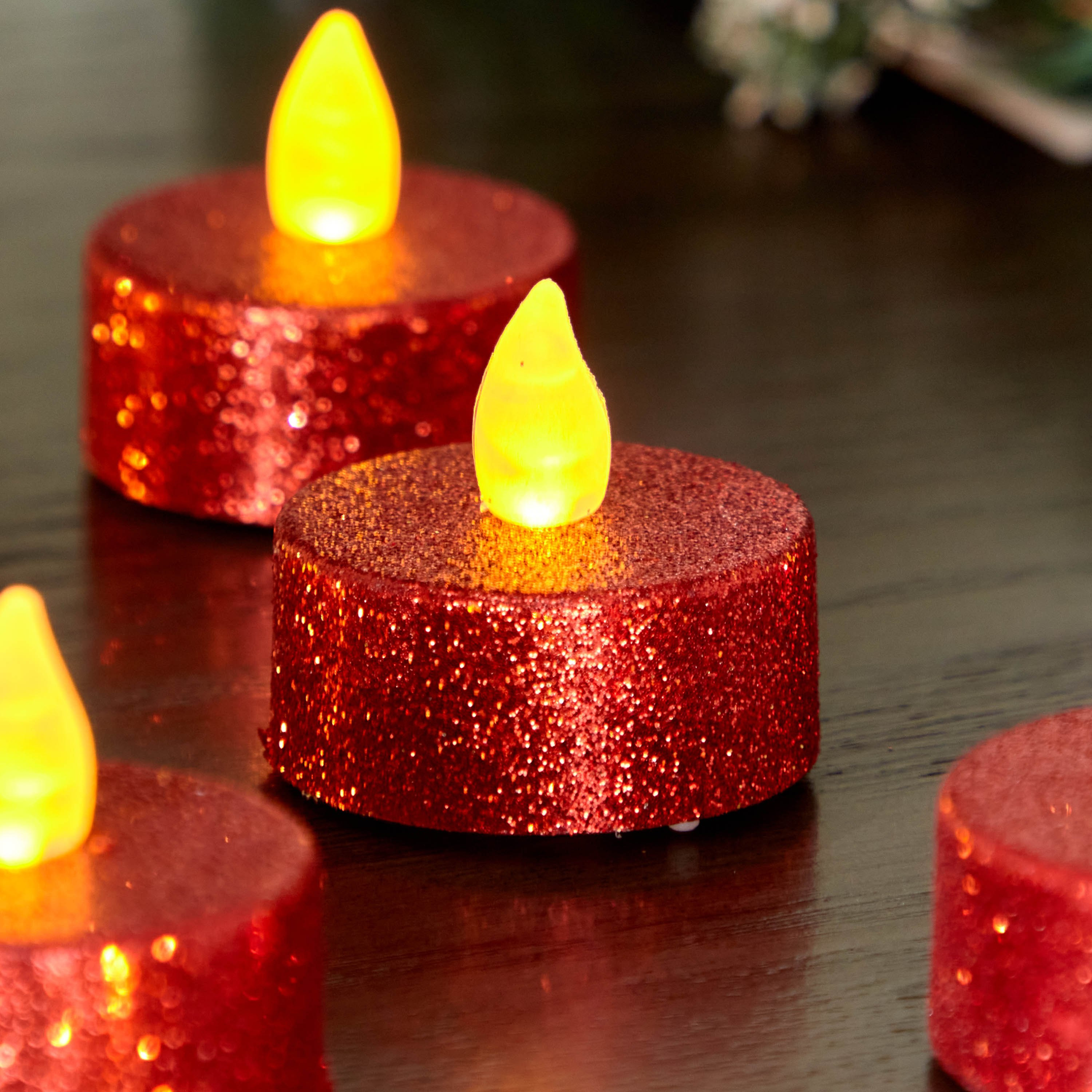 Blovec 6-Piece Glitter Shiny LED Tealight Candle Set - 3.8x3.8x5.5 cm-PROMO_HB_AE_B1G1_250925-image-3