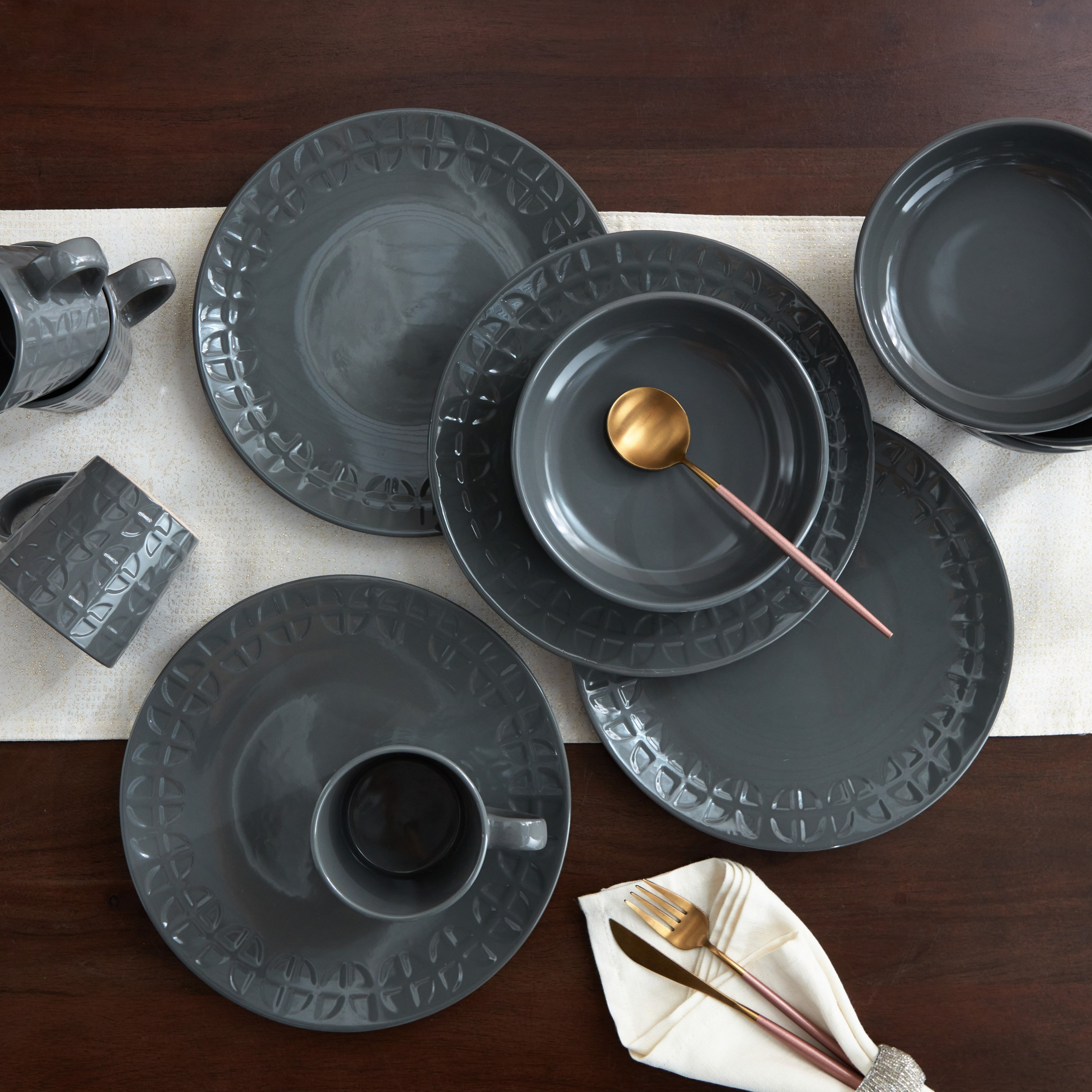 طقم عشاء 12 قطعة من إليجنزا - 4 أشخاص-hbxhomeware-hbxkitchen-image-1