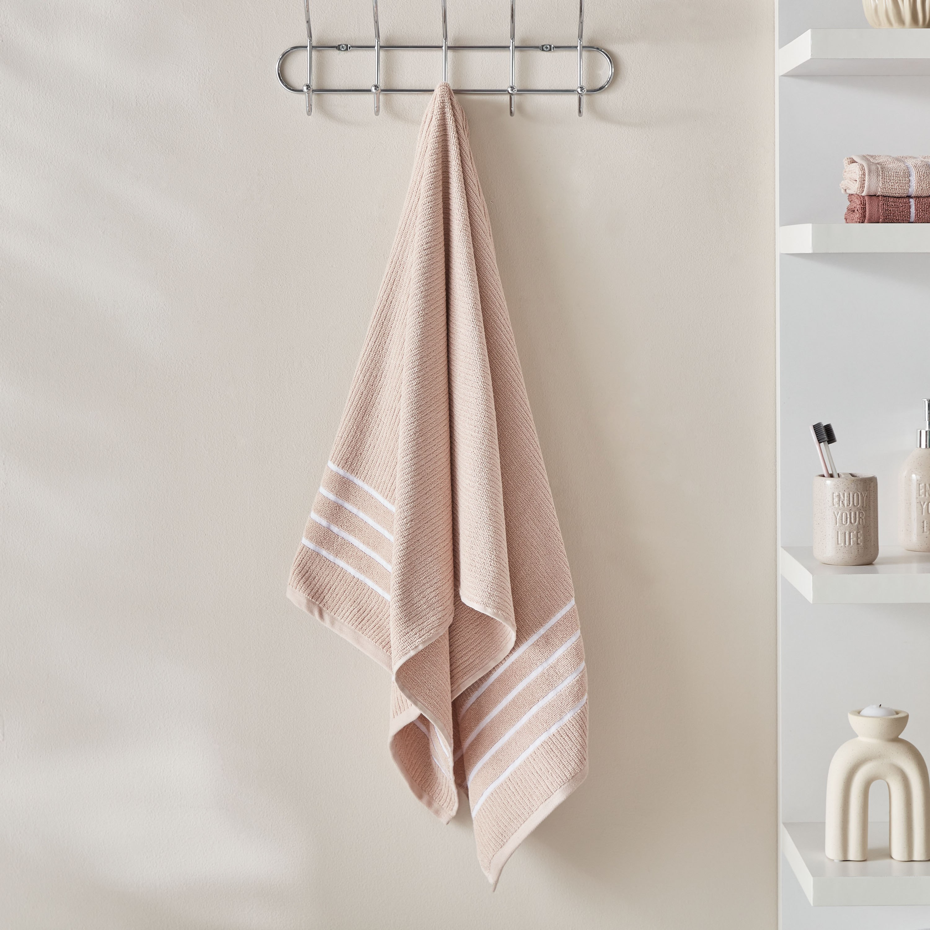 Mateo Ribbed Cotton Bath Towel - 68x136 cm-hbxbathroom-bathroomtextiles-image-1
