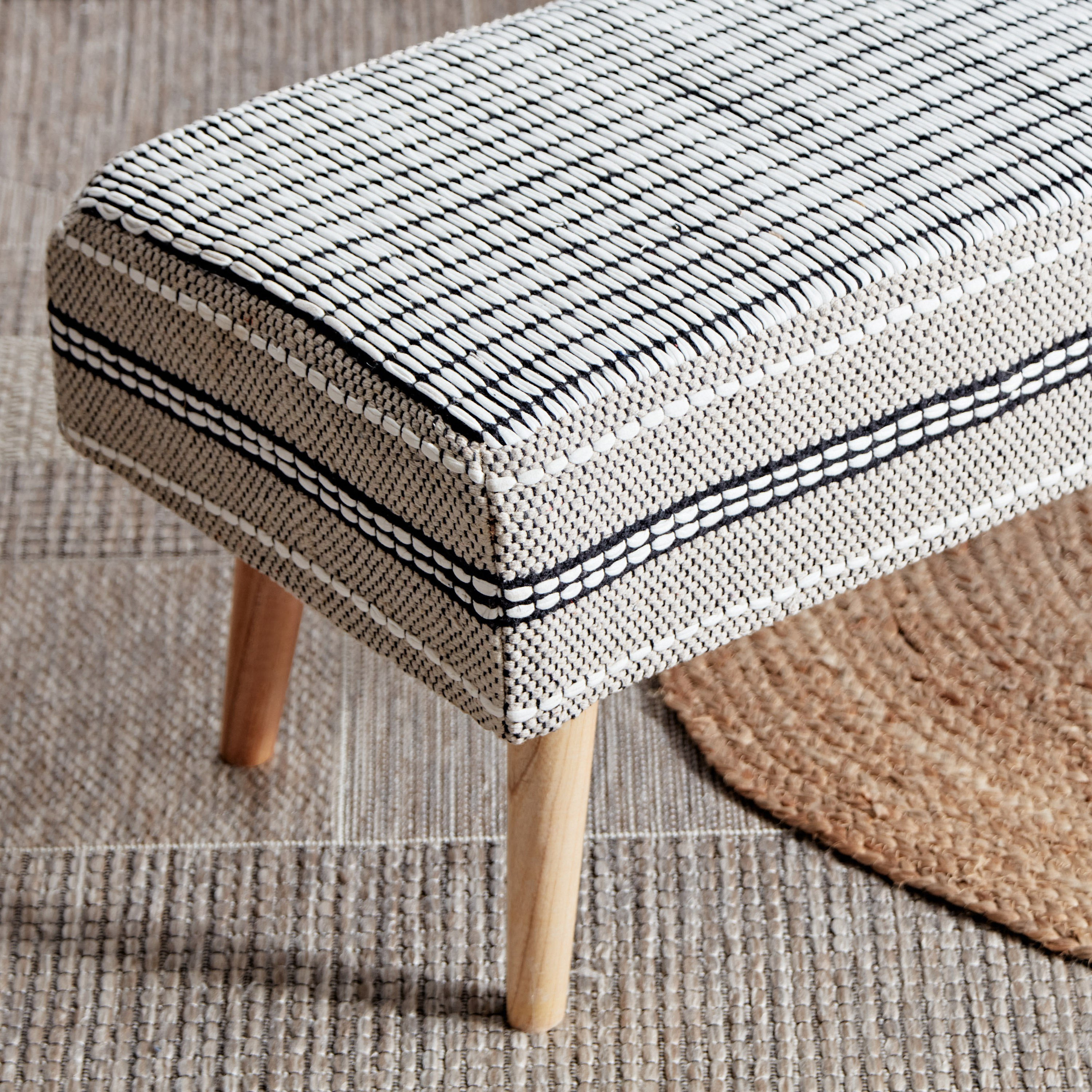مقعد بنش مصنوع يدويًا من لوم كرافت - 40x40x120 سم-hbxfurniture-sofasandarmchairs-benches-image-3